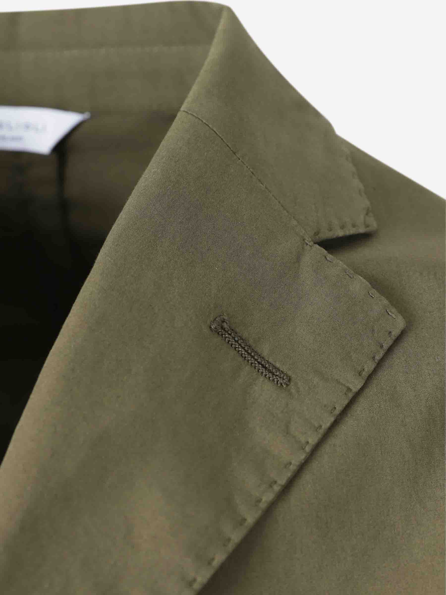 Boglioli Hombre Barcelona Americana Recta Algodón color Verde Militar sku 302-003685 02 - Foto 3