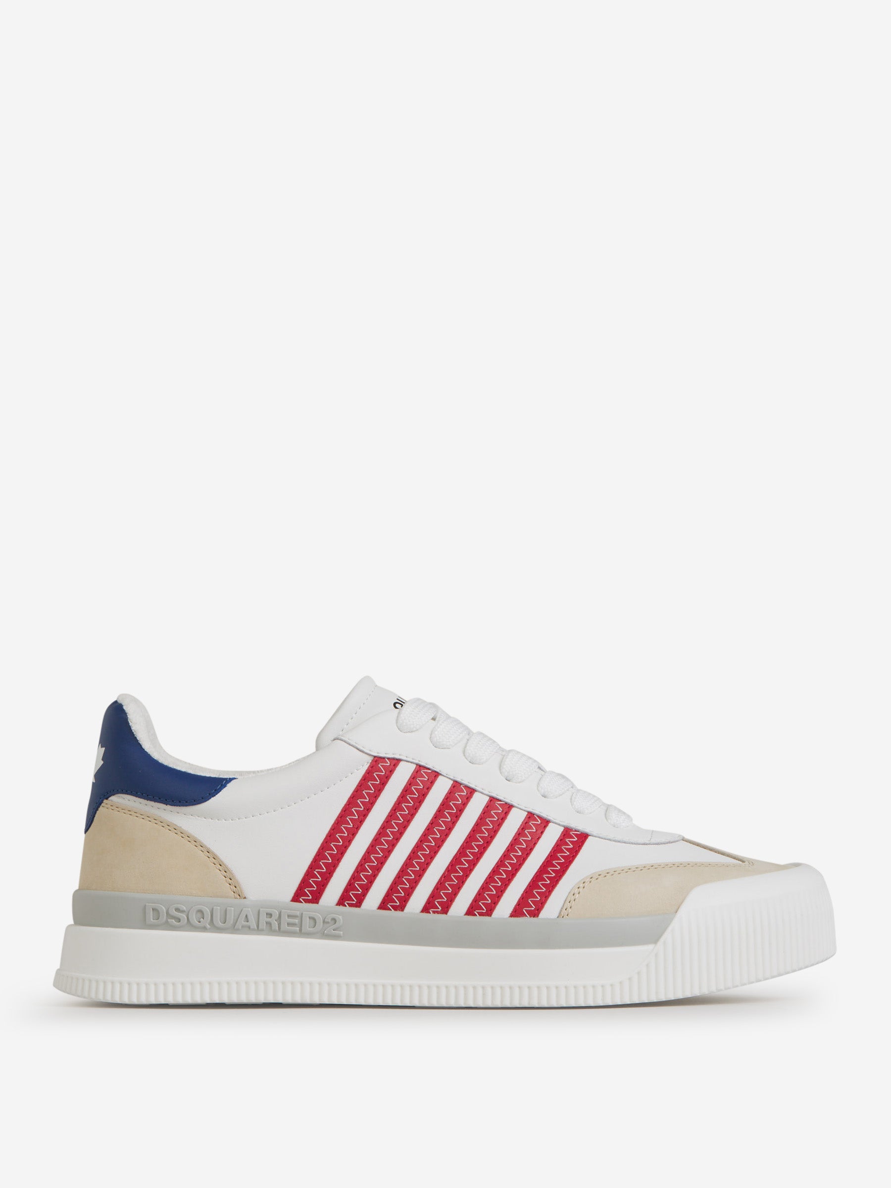 Outlet online Dsquared2 Hombre Sneakers Piel Rayas color Blanco sku 616-002631 02 - Foto 1