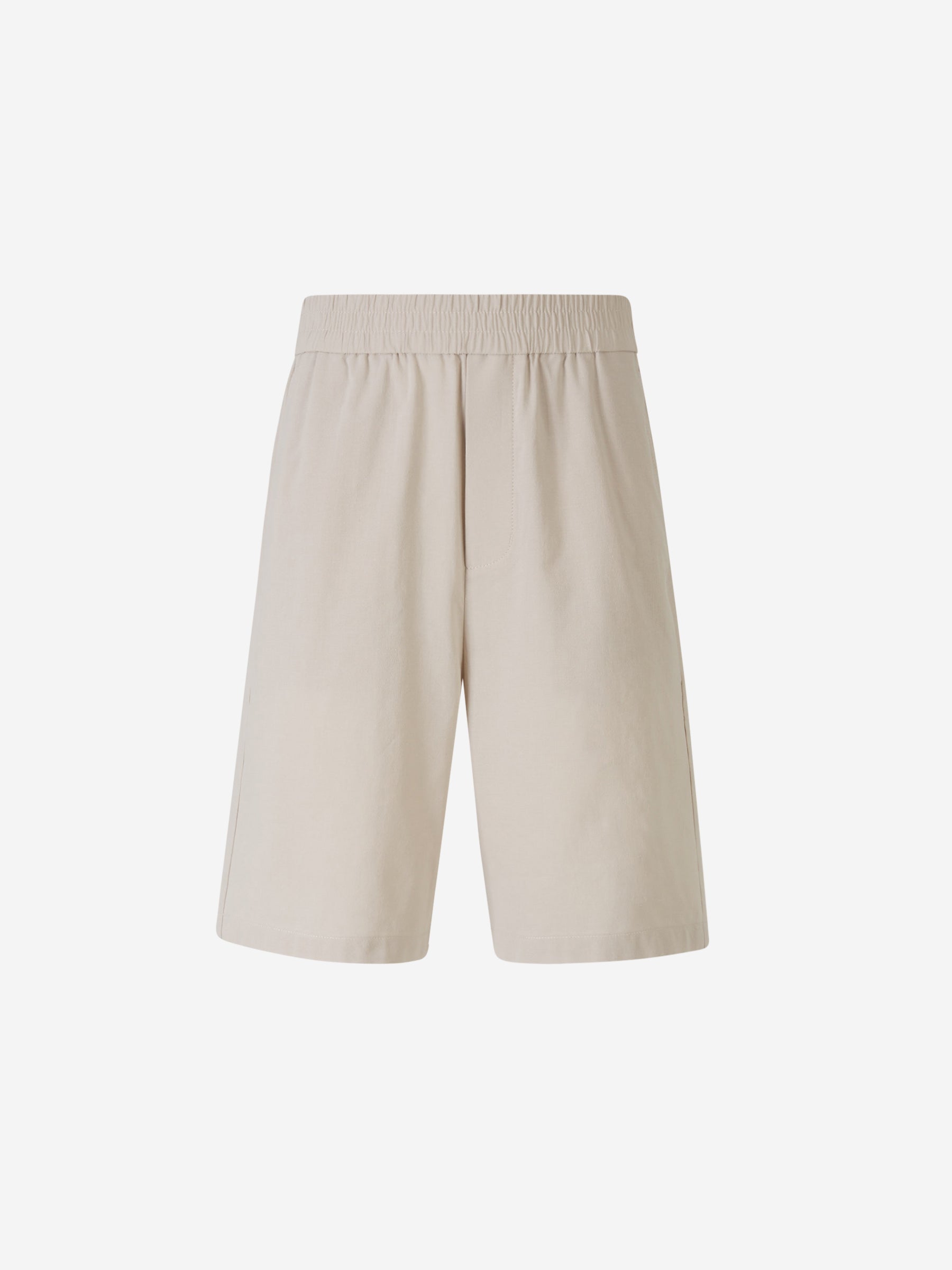 Outlet online Ami Paris Hombre Bermudas Crepé Algodón color Gris Claro sku 523-000943 02 - Foto 1