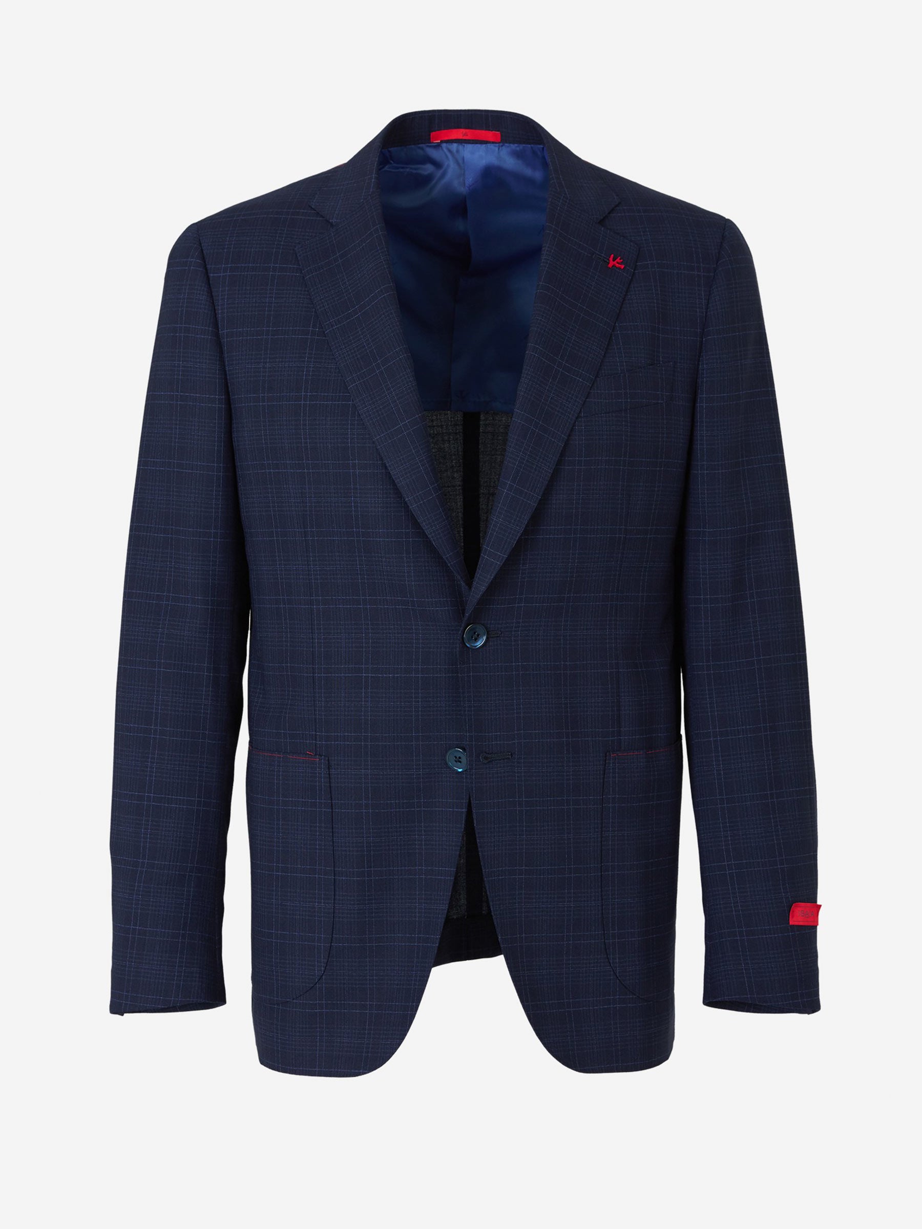 Outlet online Isaia Hombre Traje Cuadros Gregory color Azul Marino sku 312-002510 01 - Foto 2