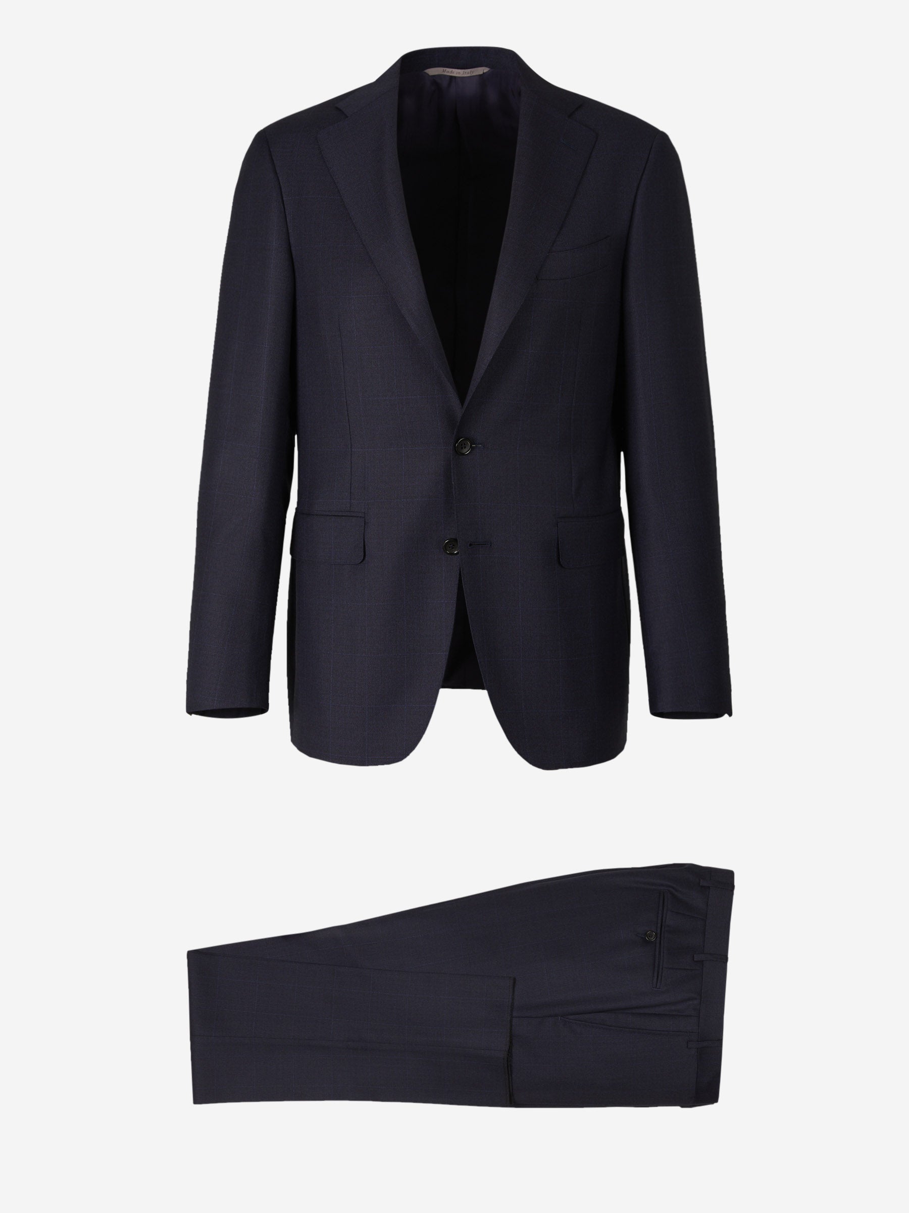Outlet online Canali Hombre Traje Motivo Cuadros Lana color Gris Oscuro sku 312-002712 01 - Foto 1