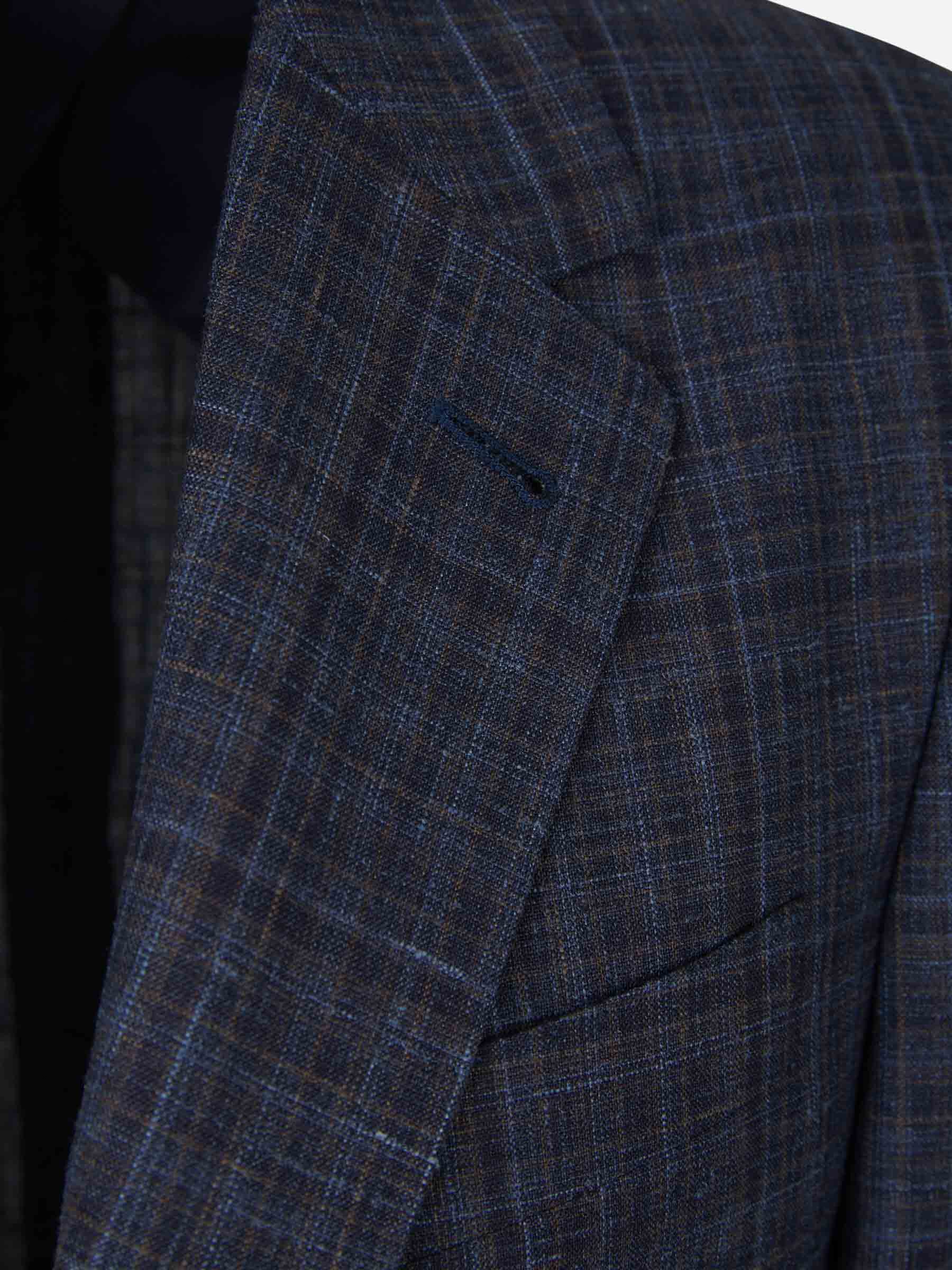 Outlet online Canali Hombre Traje Motivo Cuadros color Azul Cobalto sku 312-002738 01 - Foto 3