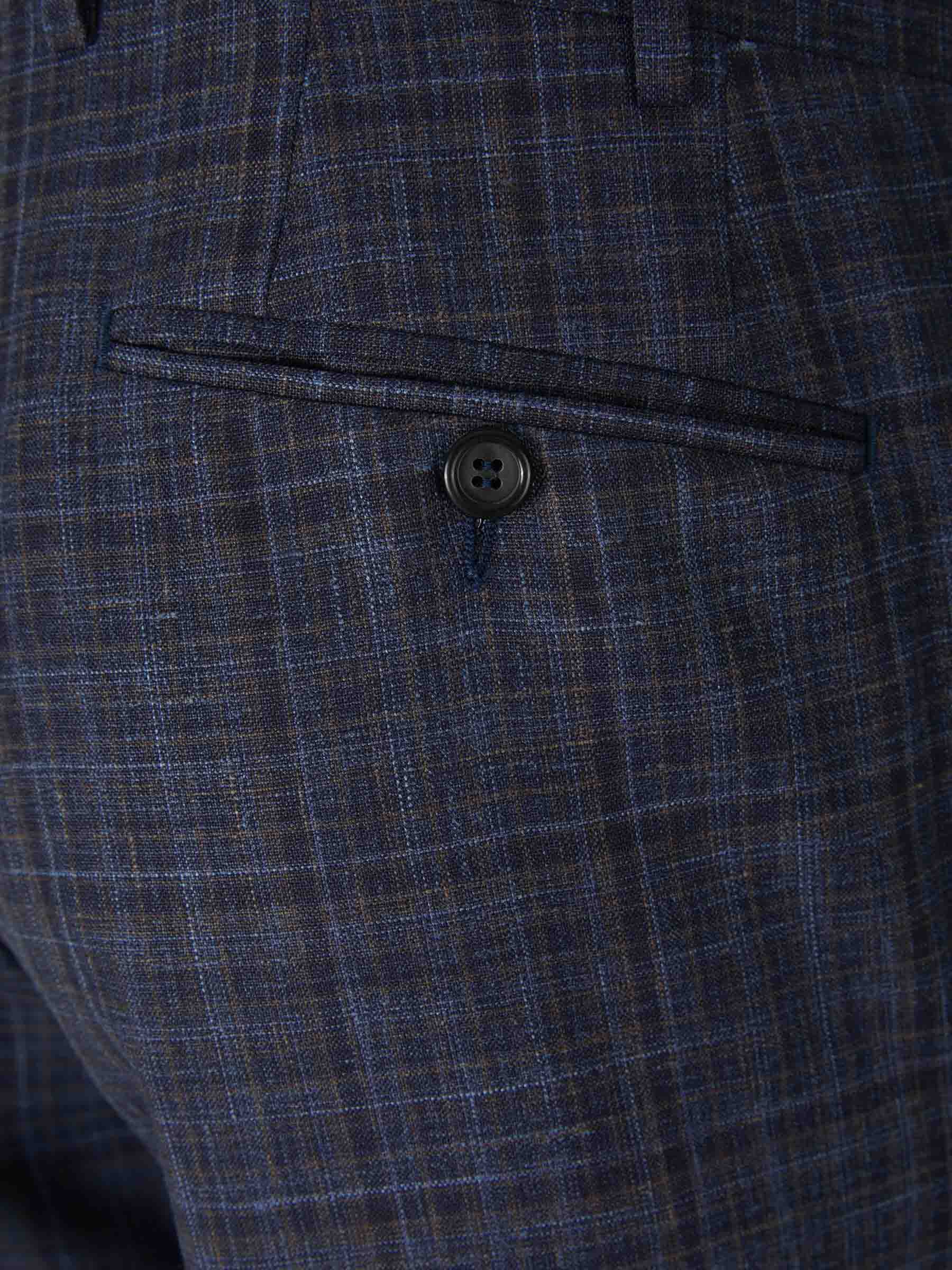 Outlet online Canali Hombre Traje Motivo Cuadros color Azul Cobalto sku 312-002738 01 - Foto 9