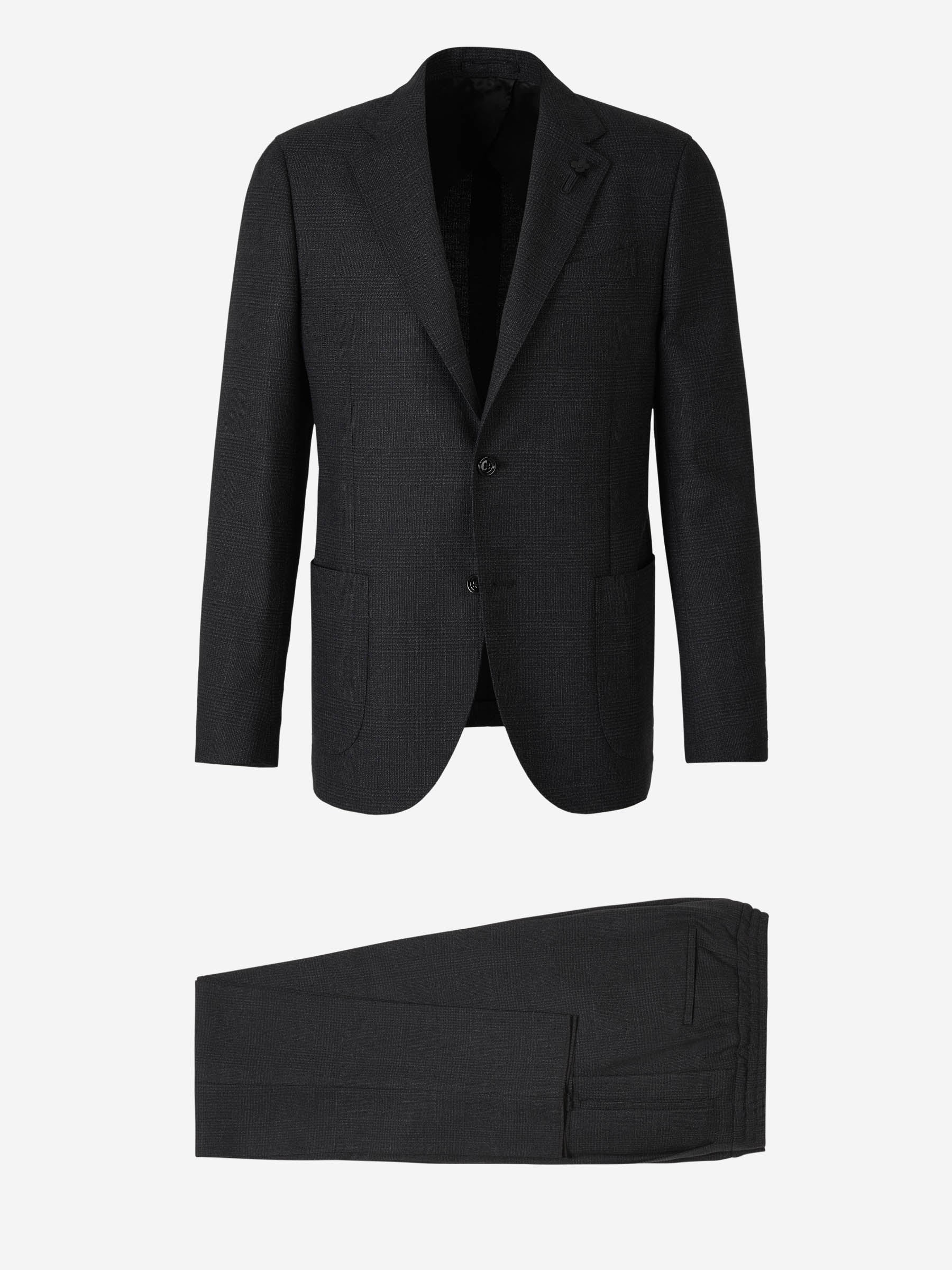 Outlet online Lardini Hombre Traje Motivo Cuadros color Gris Oscuro sku 312-002748 01 - Foto 1