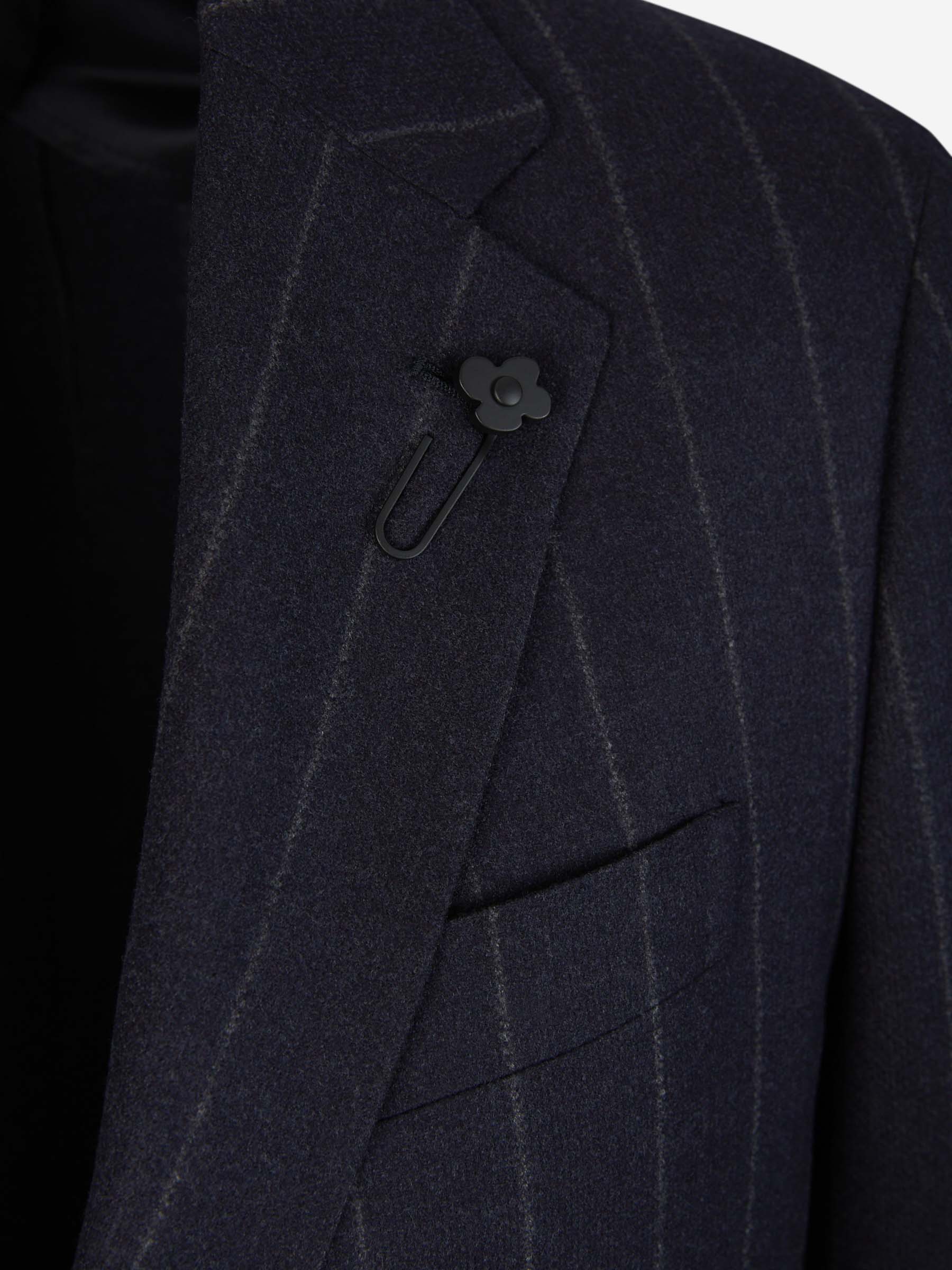 Outlet online Lardini Hombre Traje Motivo Rayas color Azul Noche sku 312-002749 01 - Foto 3