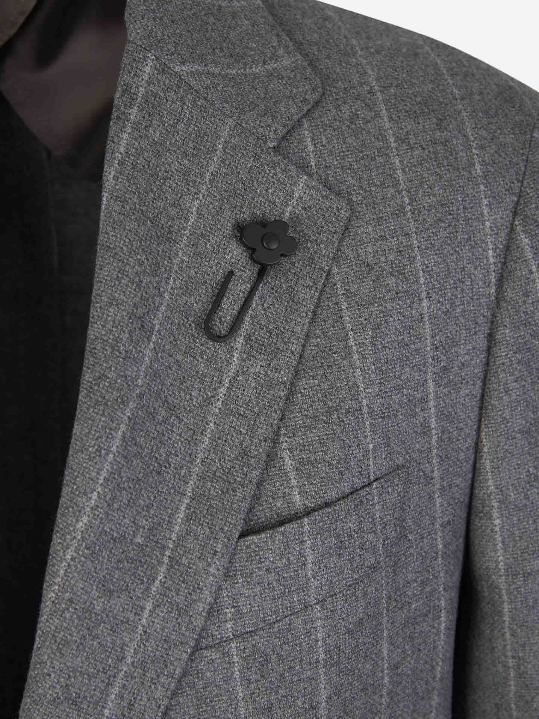 Outlet online Lardini Hombre Traje Motivo Rayas color Gris Piedra sku 312-002749 02 - Foto 12