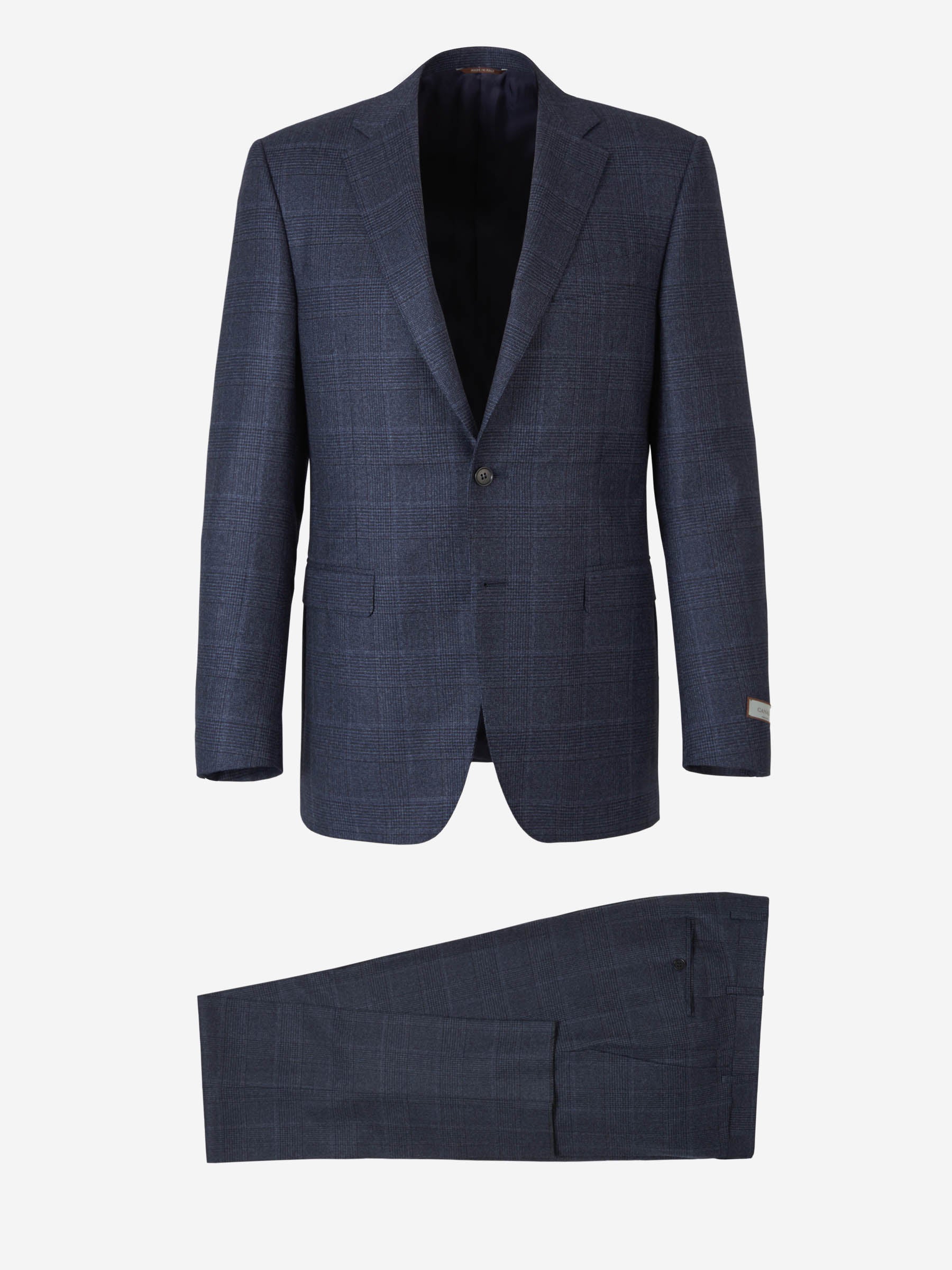 Outlet online Canali Hombre Traje Lana Cuadros color Azul Marino sku 312-002765 01 - Foto 1