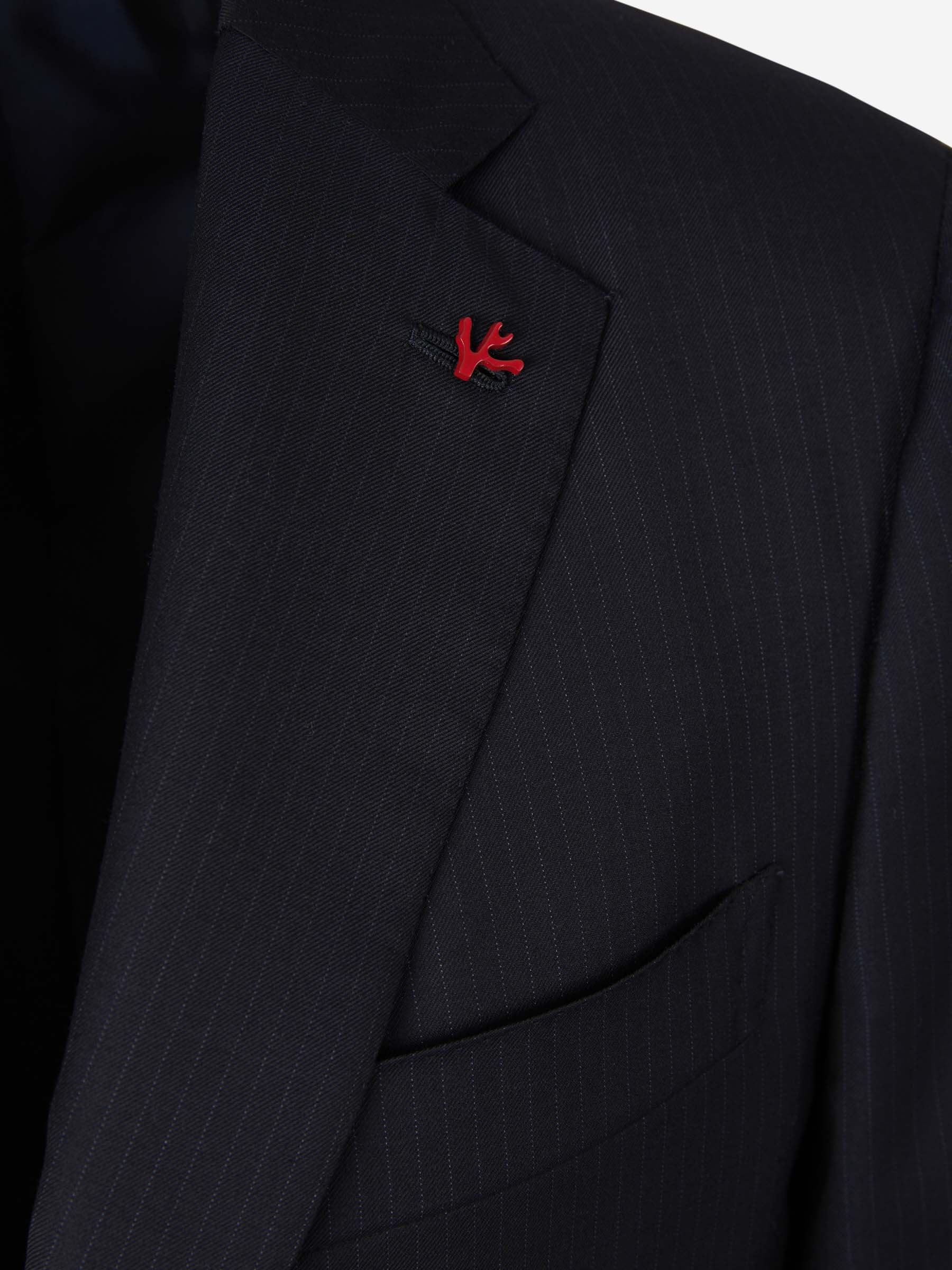 Outlet online Isaia Hombre Traje Gregory Rayas color Azul Marino sku 312-002771 01 - Foto 3