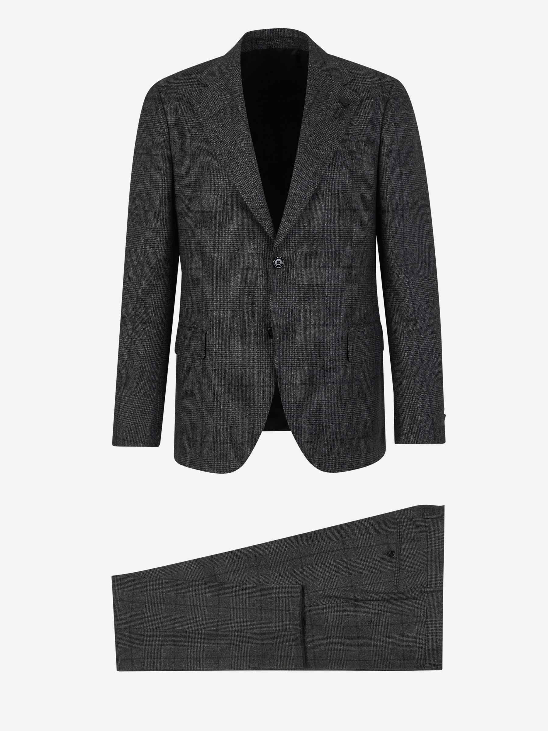Outlet online Lardini Hombre Traje Motivo Cuadros color Gris Oscuro sku 312-002794 01 - Foto 1