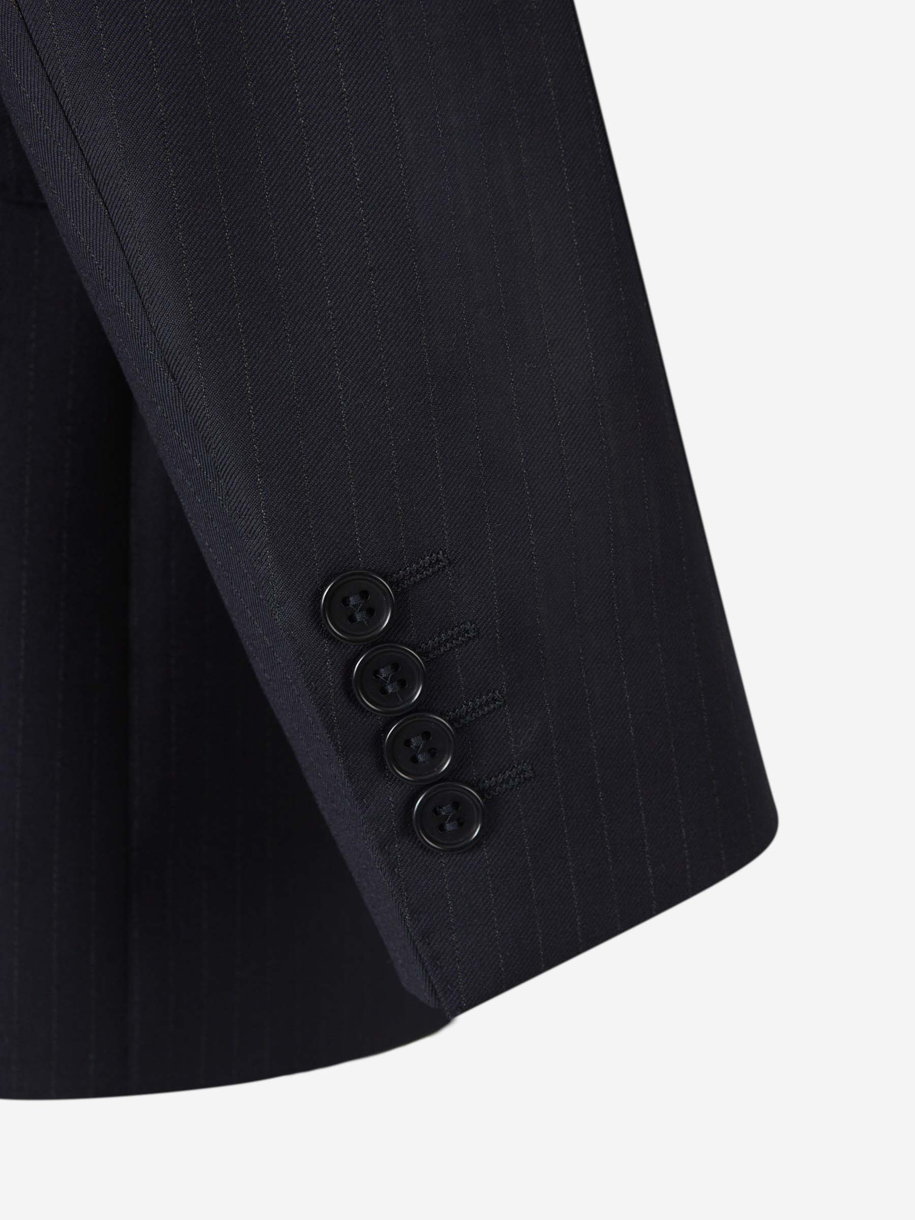 Outlet online Canali Hombre Traje Motivo Rayas Lana color Azul Noche sku 312-002826 01 - Foto 5