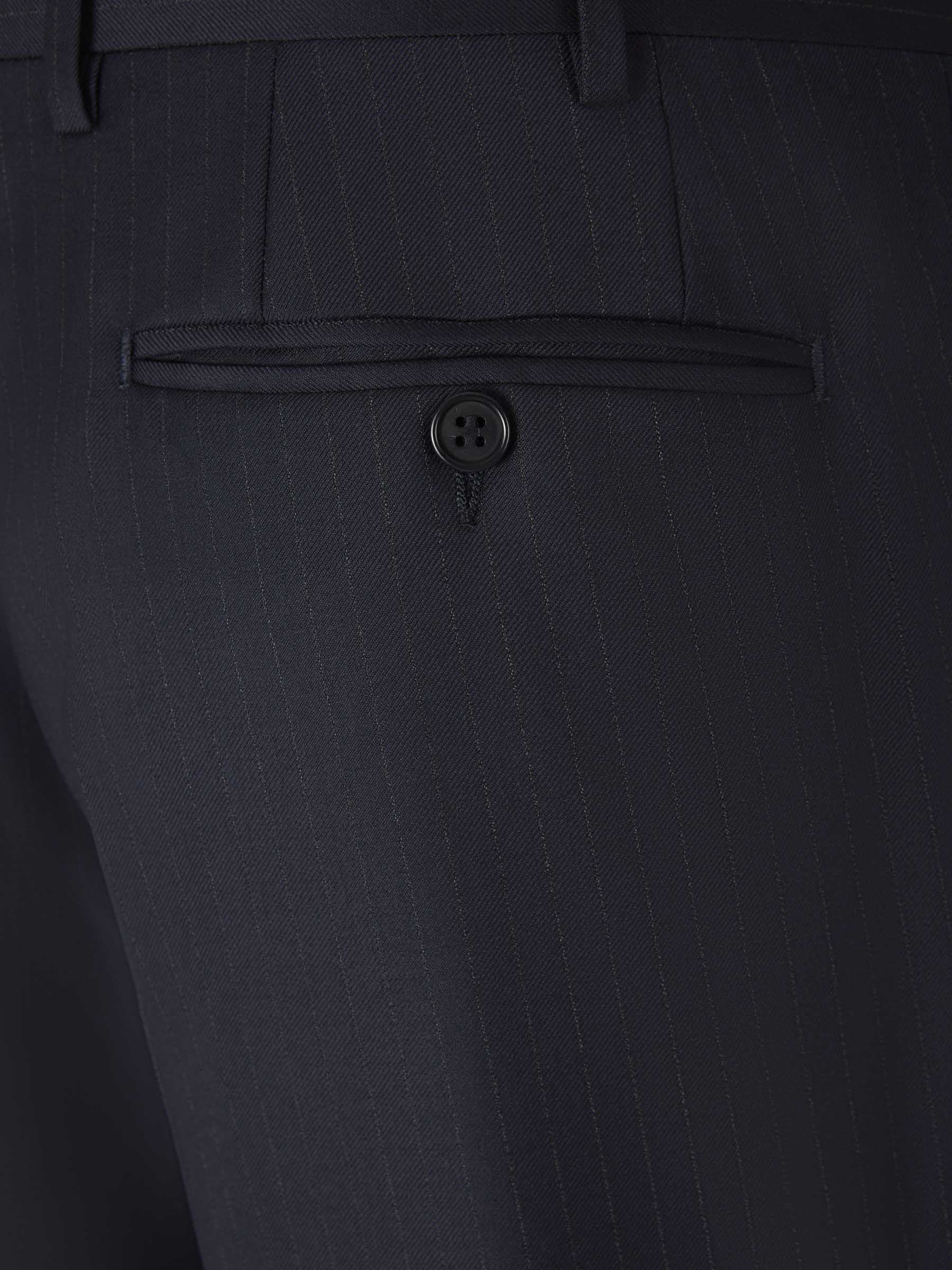 Outlet online Canali Hombre Traje Motivo Rayas Lana color Azul Noche sku 312-002826 01 - Foto 9