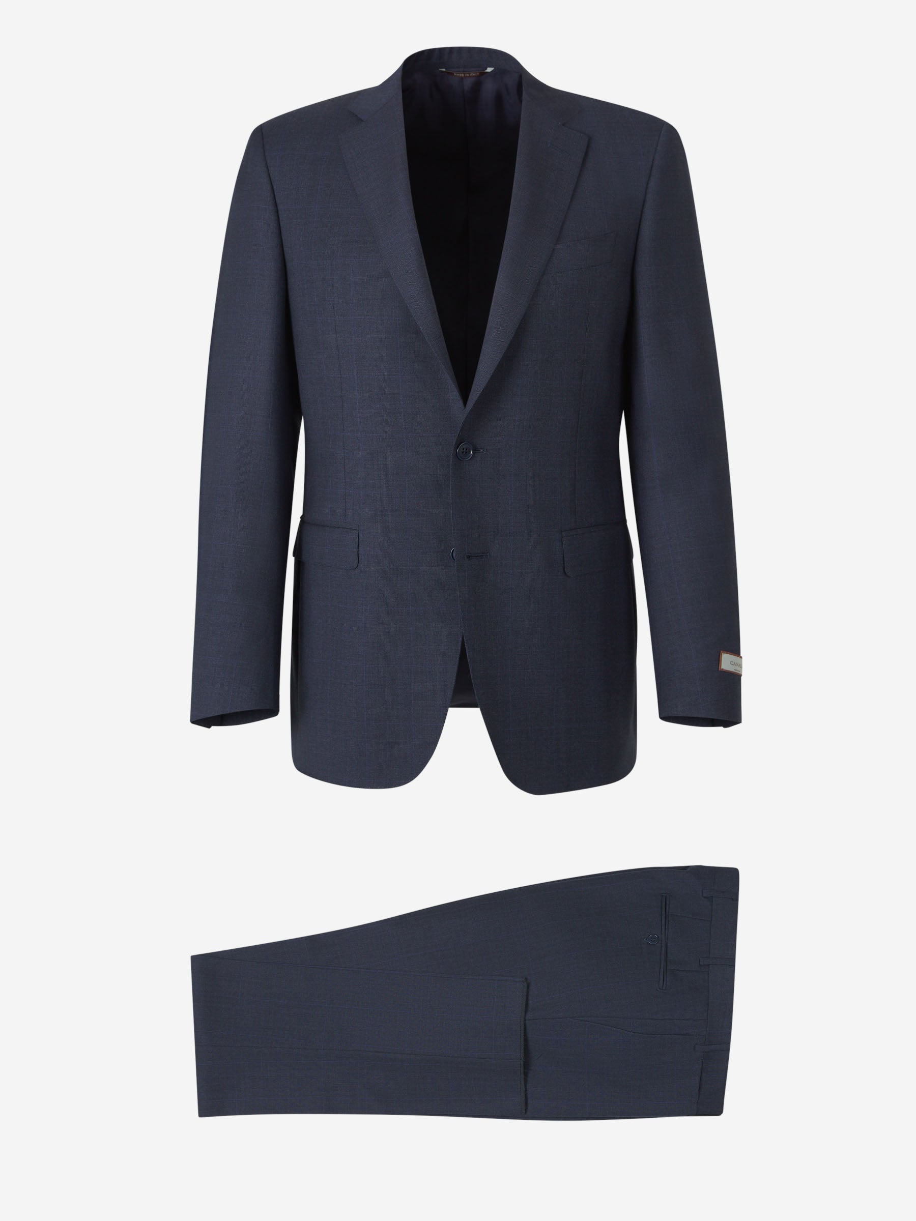 Outlet online Canali Hombre Traje Lana Liso color Azul Marino sku 312-002832 01 - Foto 1