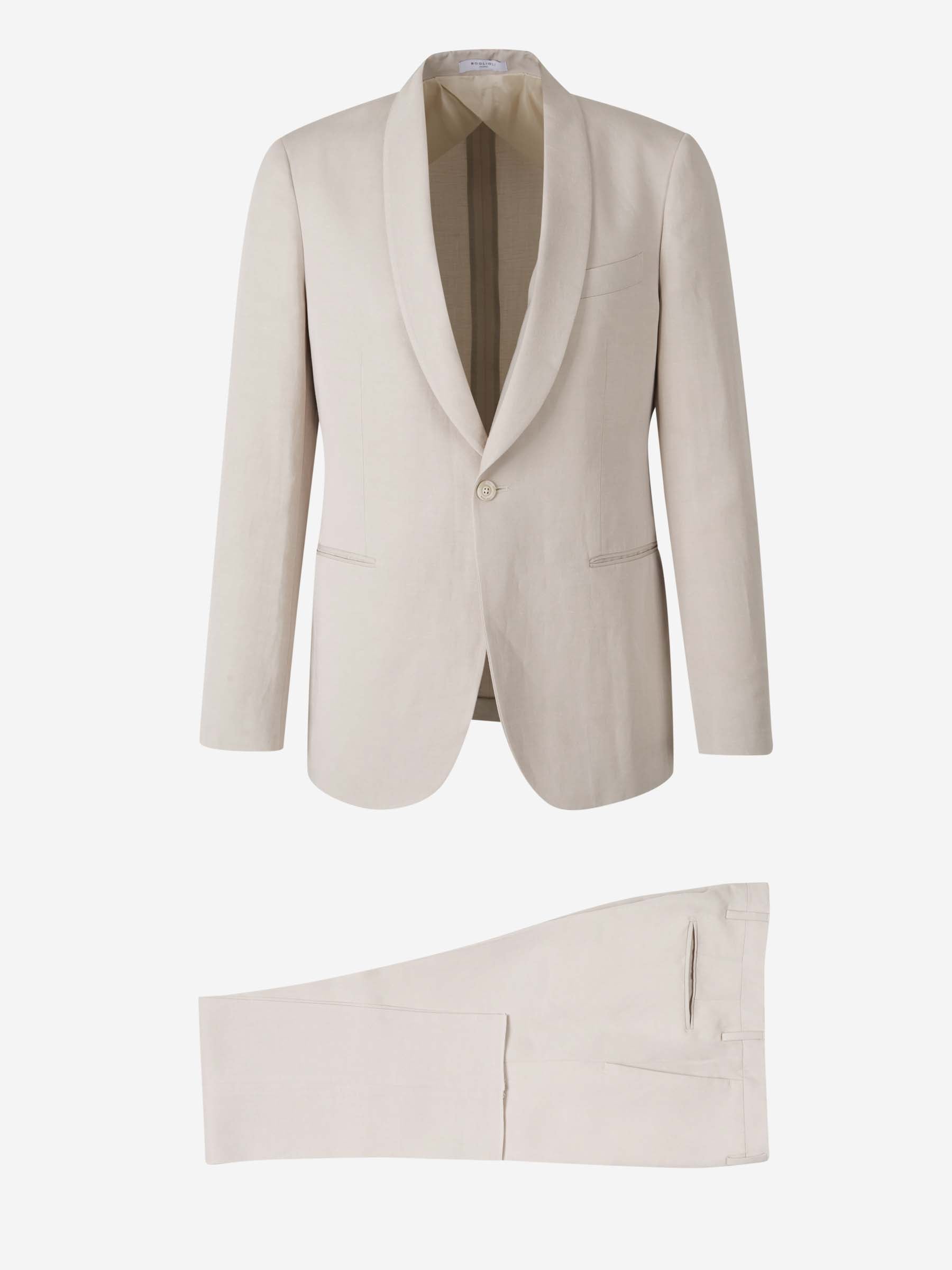 Boglioli Hombre Barcelona Traje Liso Lino color Beige sku 312-002847 01 - Foto 1