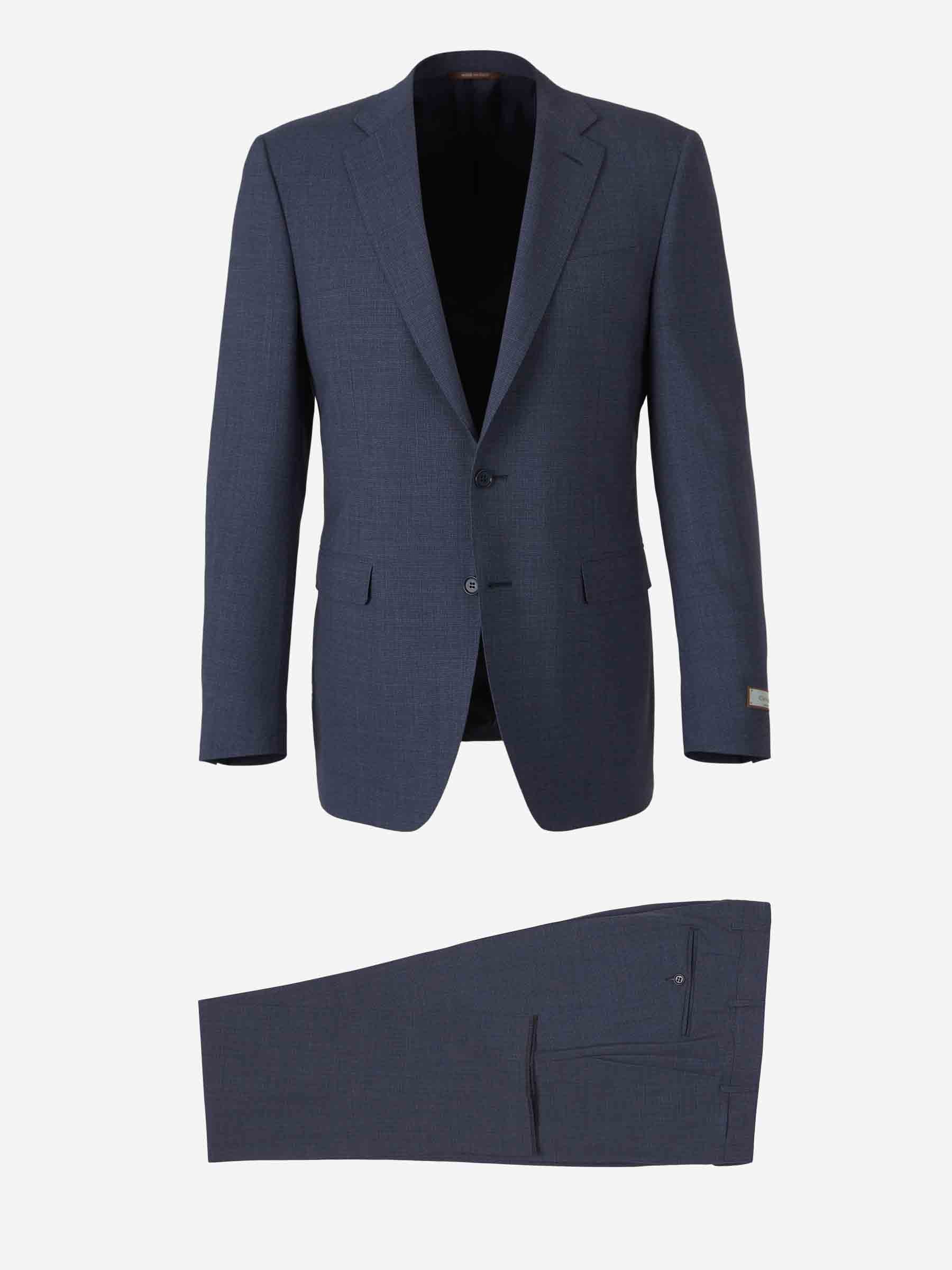 Canali Hombre Barcelona Traje Jaspeado Lana color Azul Marino sku 312-002852 01 - Foto 1