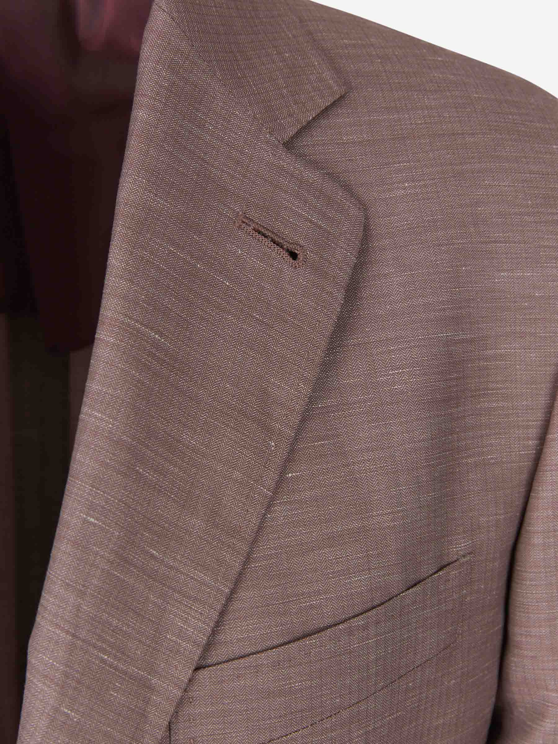 Outlet online Canali Hombre Traje Recto Lana color Rosa Envejecido sku 312-002855 01 - Foto 3