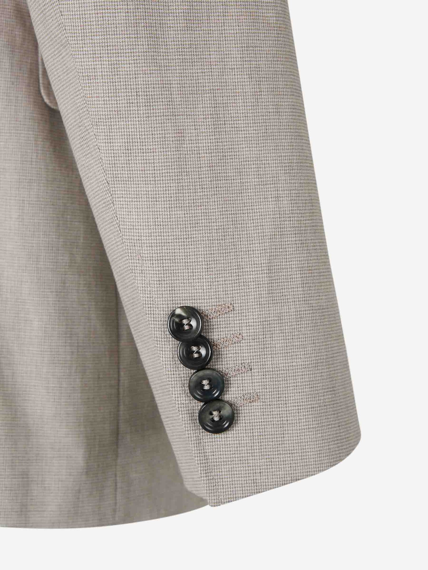 Canali Hombre Barcelona Traje Pata de Gallo Algodón color Beige sku 312-002856 01 - Foto 5