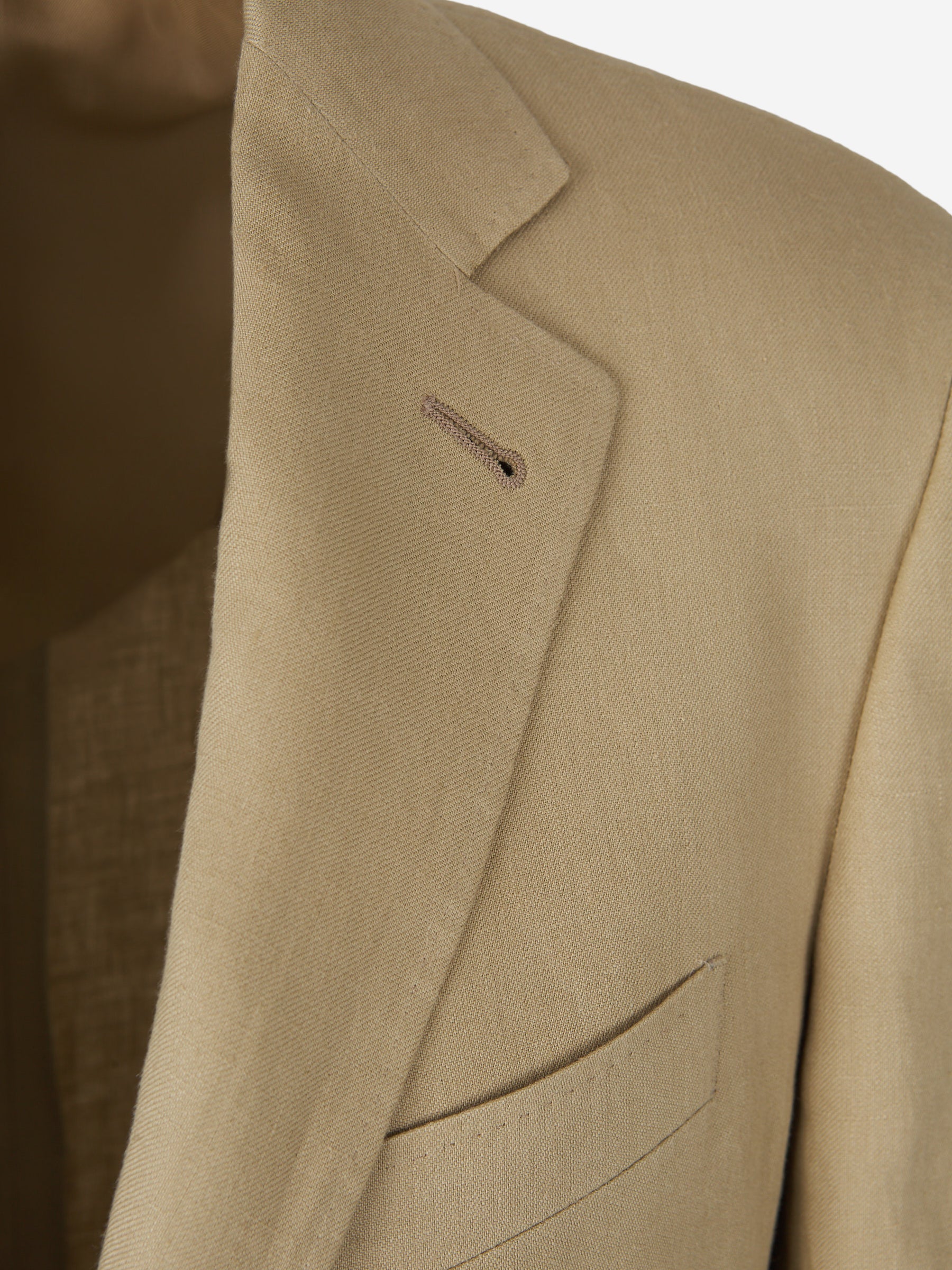 Canali Hombre Barcelona Traje Lino Liso color Beige sku 312-002857 01 - Foto 3