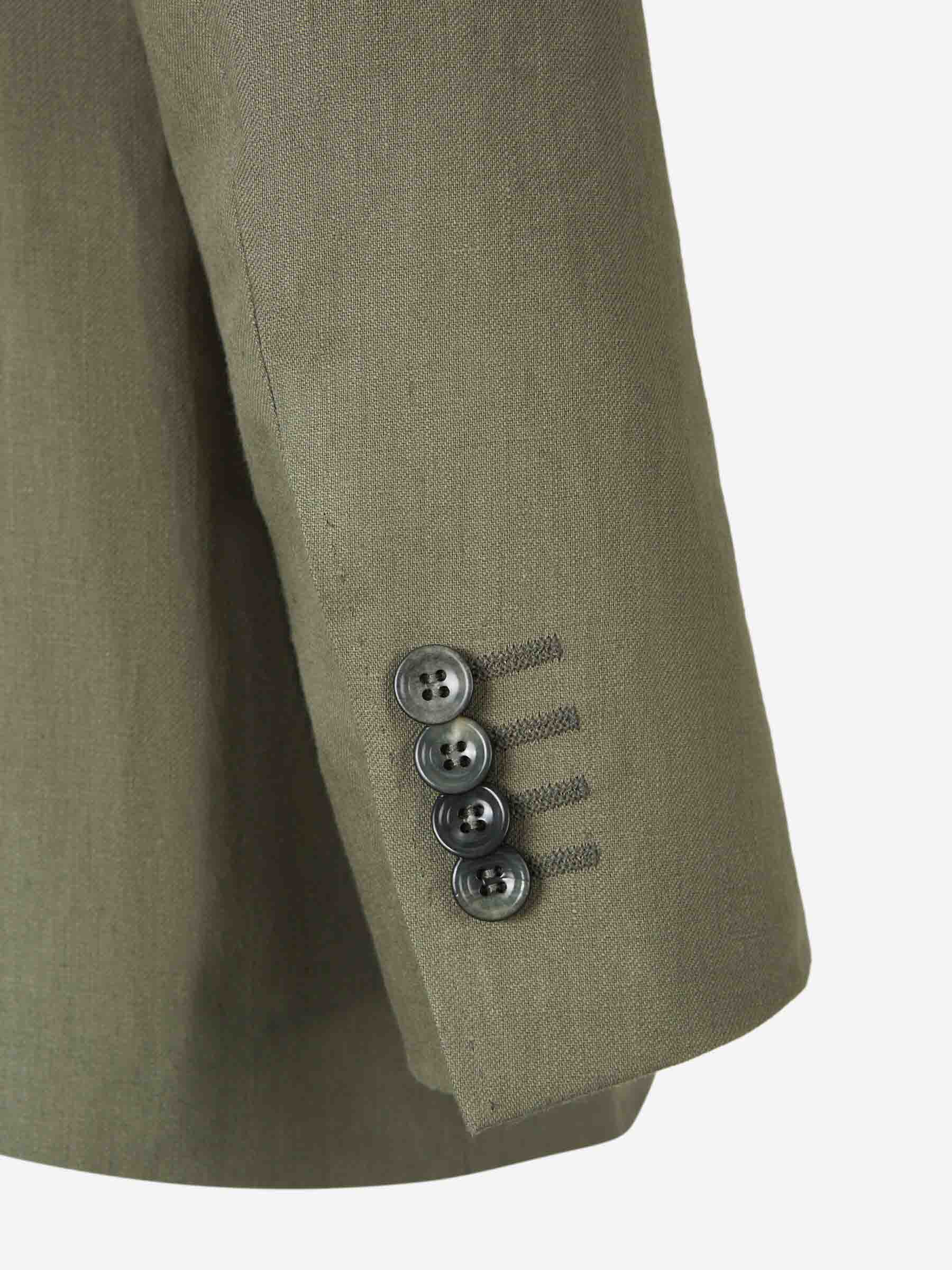 Canali Hombre Barcelona Traje Lino Liso color Verde sku 312-002857 02 - Foto 4