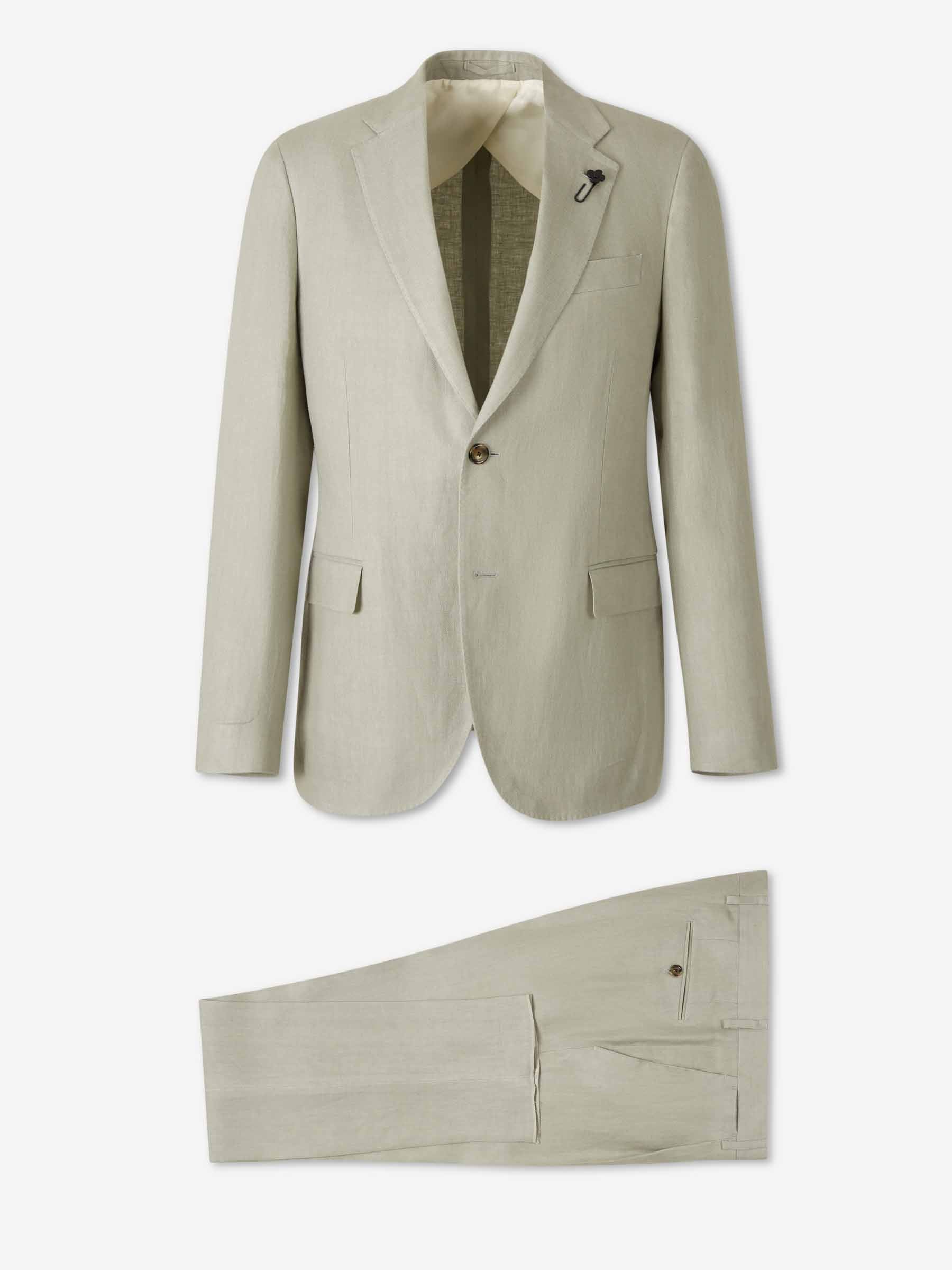 Lardini Hombre Barcelona Traje Recto Lana color Verde Manzana sku 312-002919 02 - Foto 1