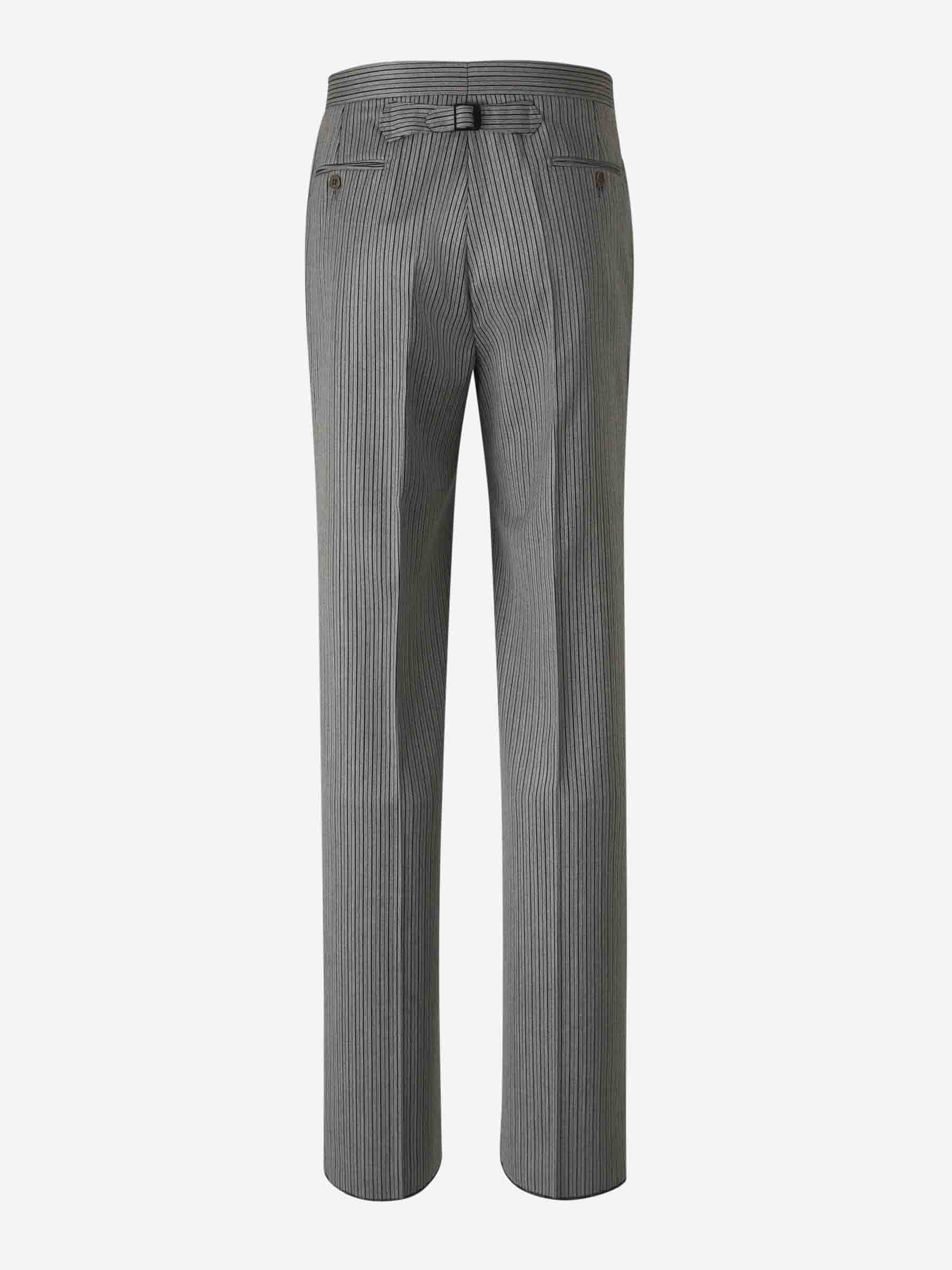 Outlet online Santa Eulalia Hombre Pantalones Rayas Lana color Gris Piedra sku 321-000005 01 - Foto 2