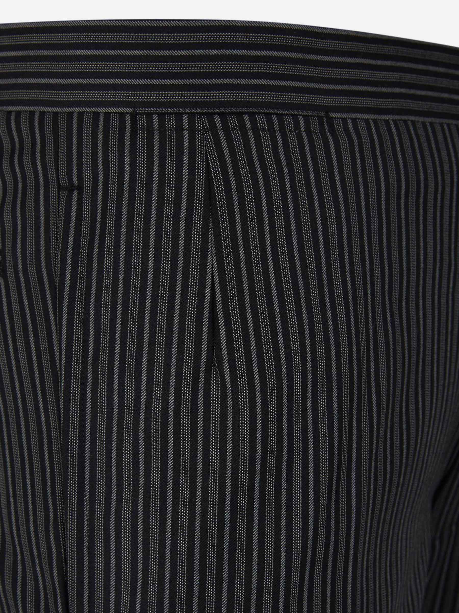 Outlet online Santa Eulalia Hombre Pantalones Chaqué Motivo Rayas color Negro sku 321-000314 01 - Foto 3