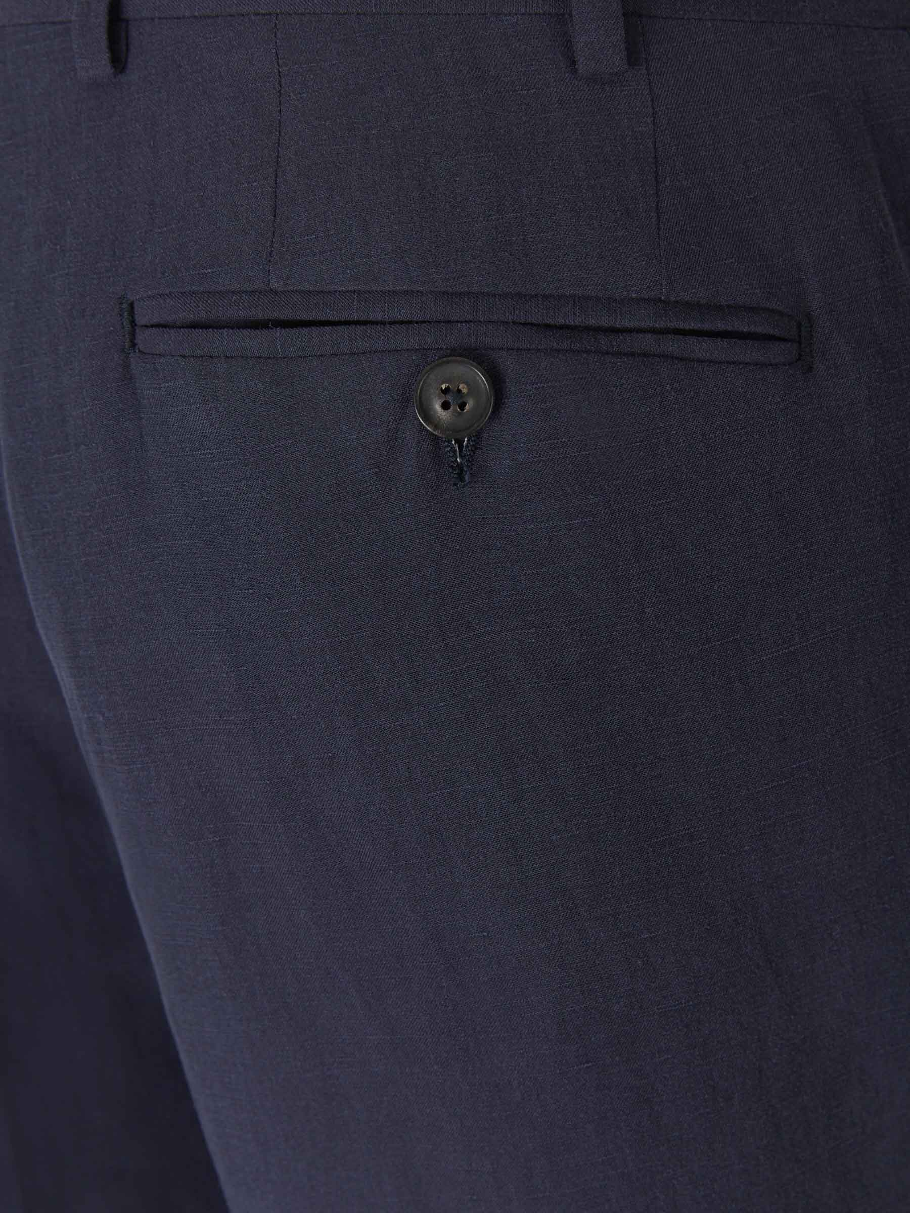 Outlet online Canali Hombre Pantalones Lino Y Seda color Azul Noche sku 321-000318 01 - Foto 4