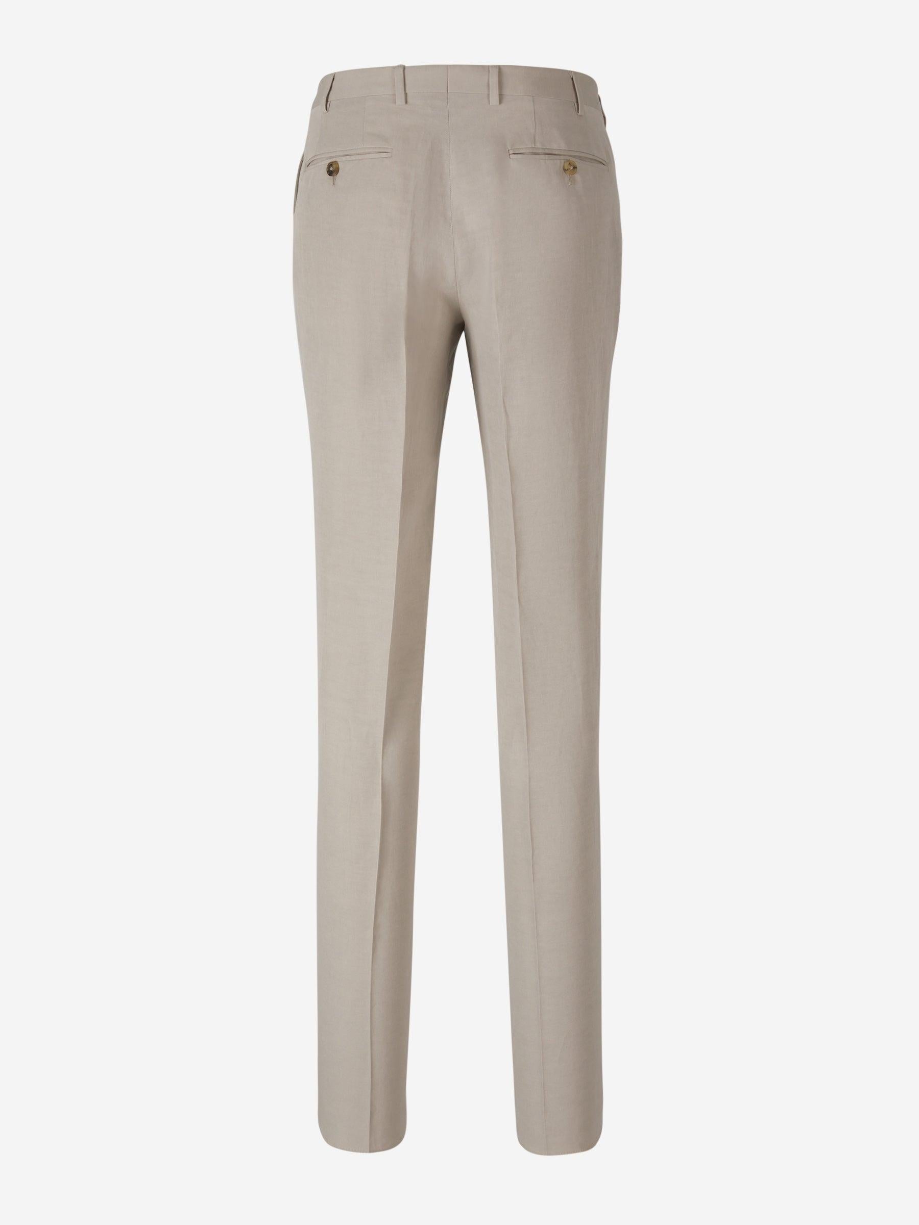 Outlet online Canali Hombre Pantalones Lino Y Seda color Gris Piedra sku 321-000318 05 - Foto 6