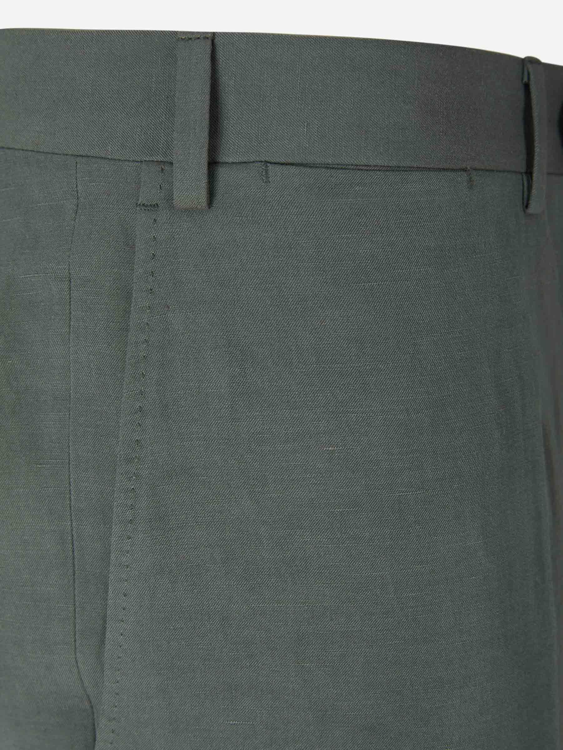 Canali Pantalones Lino Y Seda color Gris Piedra sku 321-000318 05 - Foto 11