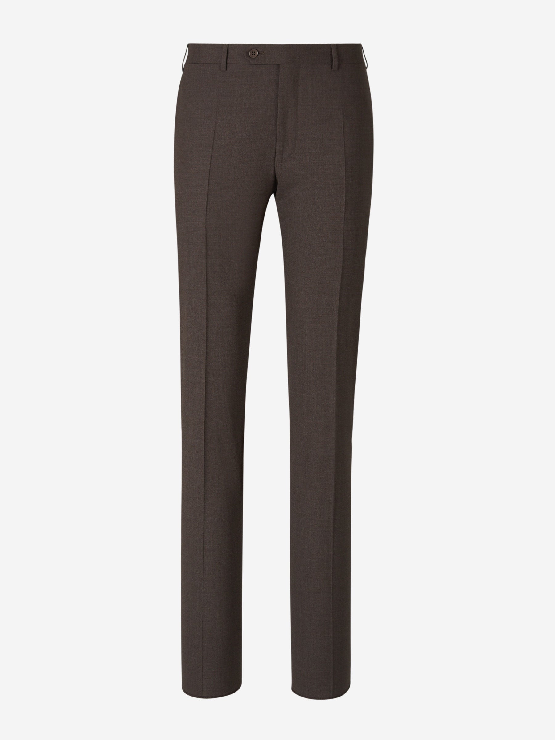 Canali Hombre Barcelona Pantalones Clásico lana color Marrón Oscuro sku 321-000347 02 - Foto 1