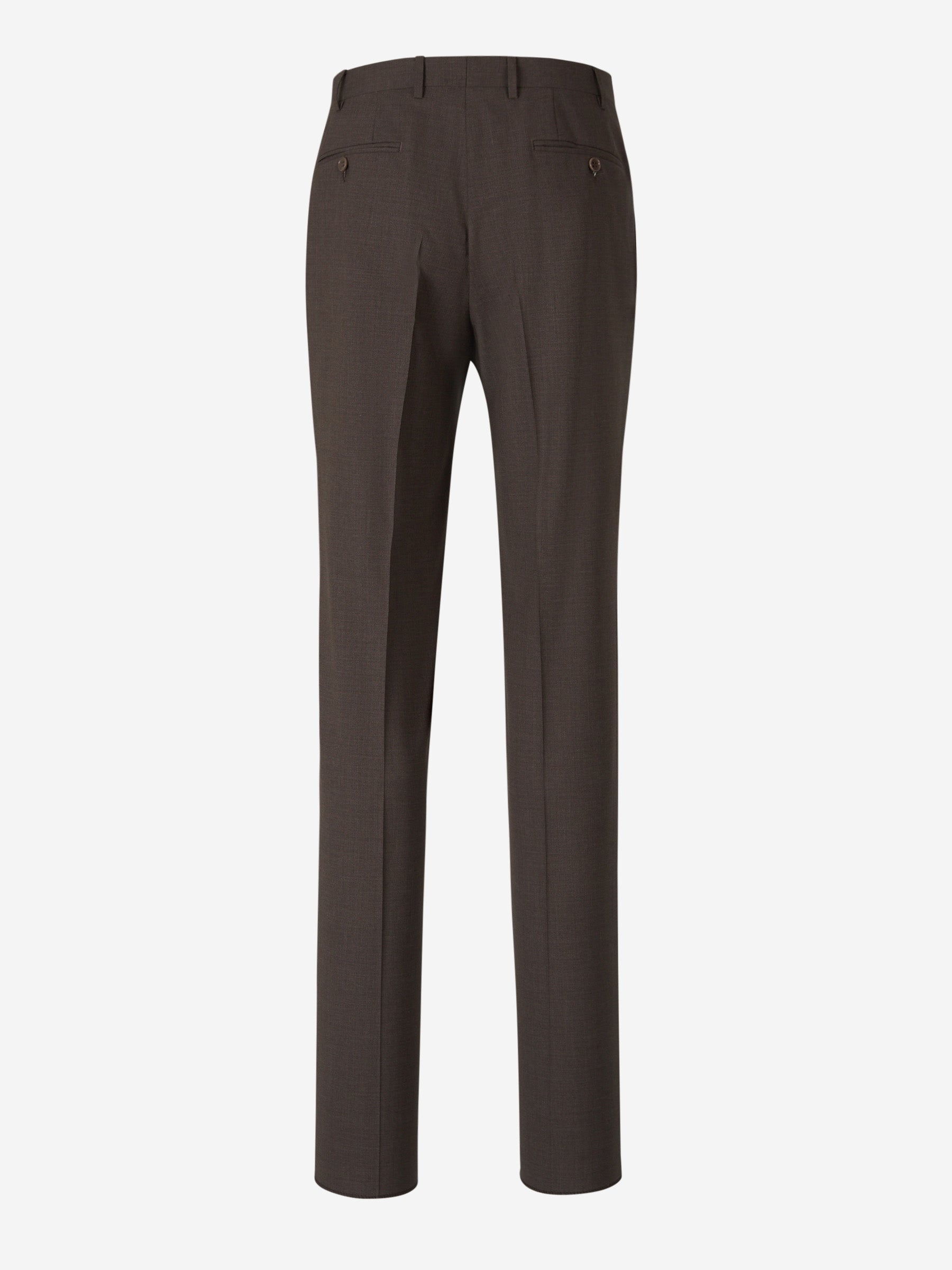 Canali Hombre Barcelona Pantalones Clásico lana color Marrón Oscuro sku 321-000347 02 - Foto 2