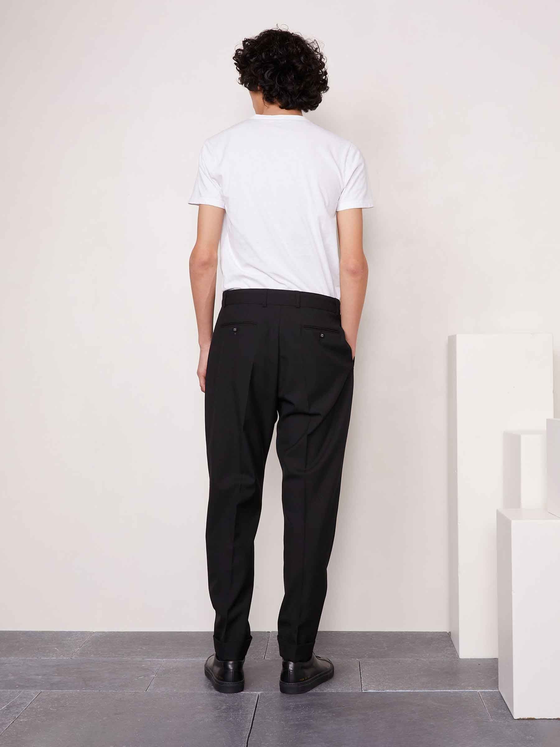 Outlet online Officine Générale Hombre Pantalones Formales Pierre color Negro sku 321-000359 01 - Foto 3
