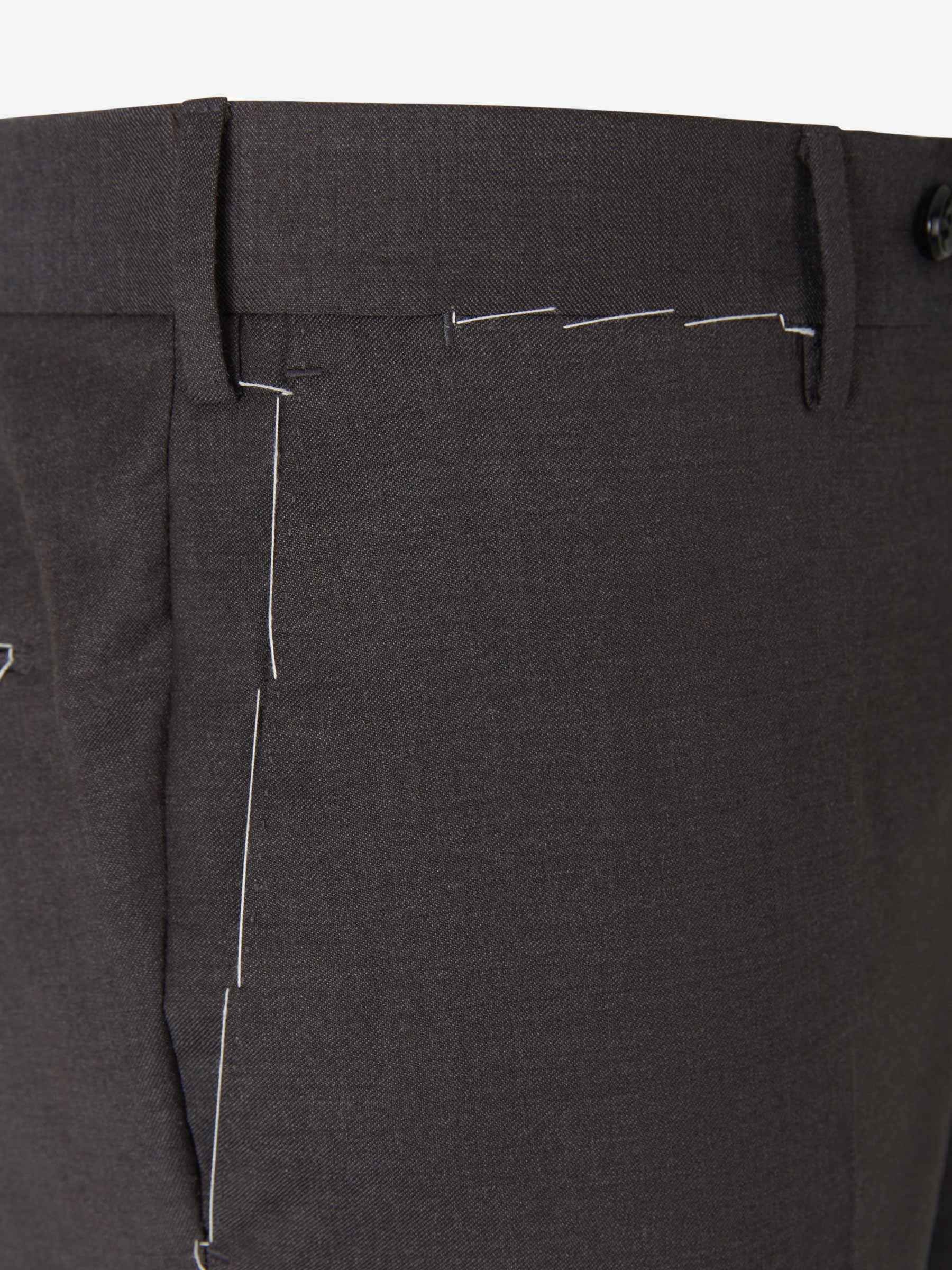 Outlet online PT Torino Hombre Pantalones Slim Lana color Marrón Oscuro sku 322-000398 04 - Foto 3