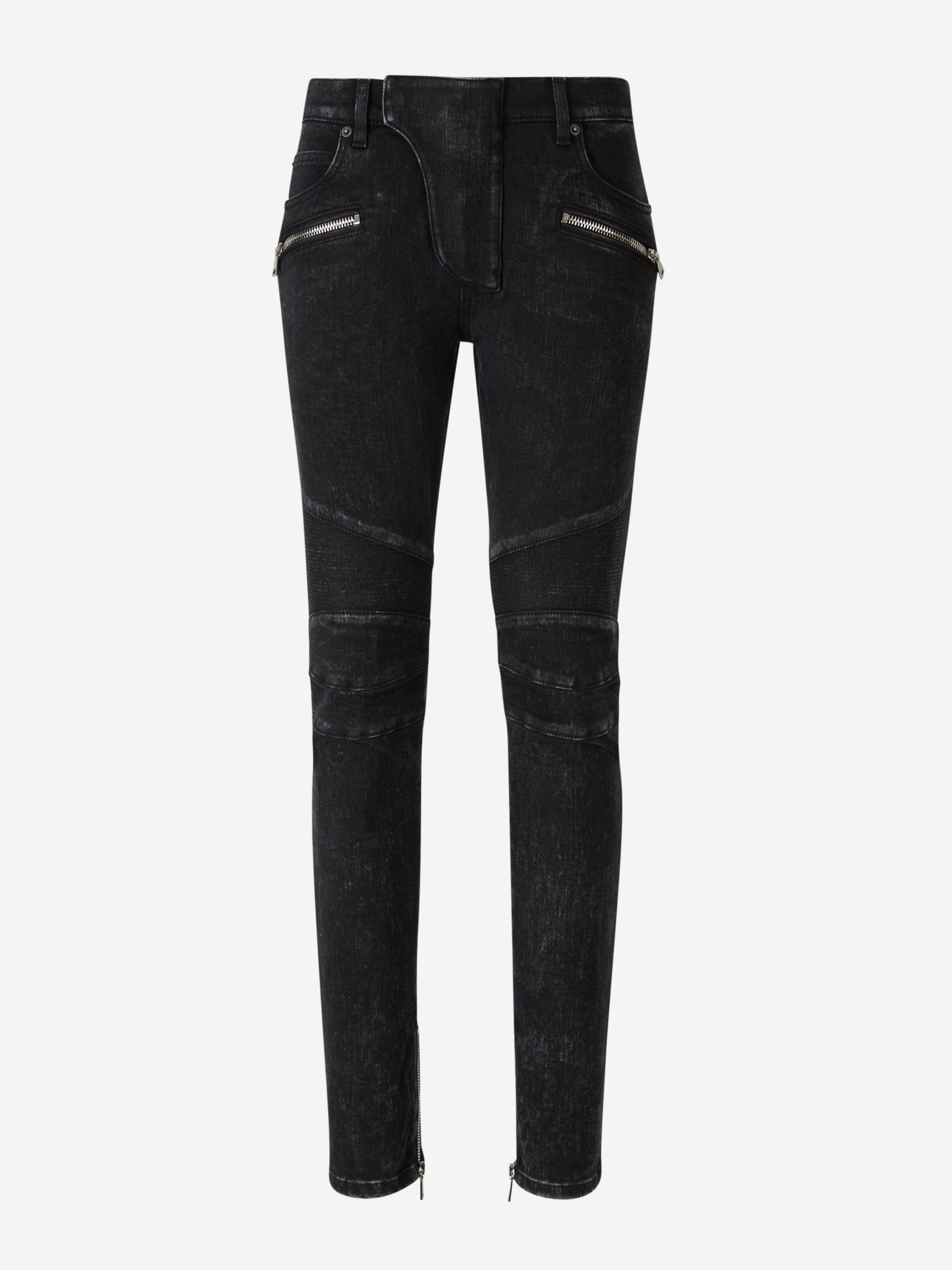 Outlet online Balmain Hombre Jeans Slim Fit Biker color Negro sku 522-002617 01 - Foto 1