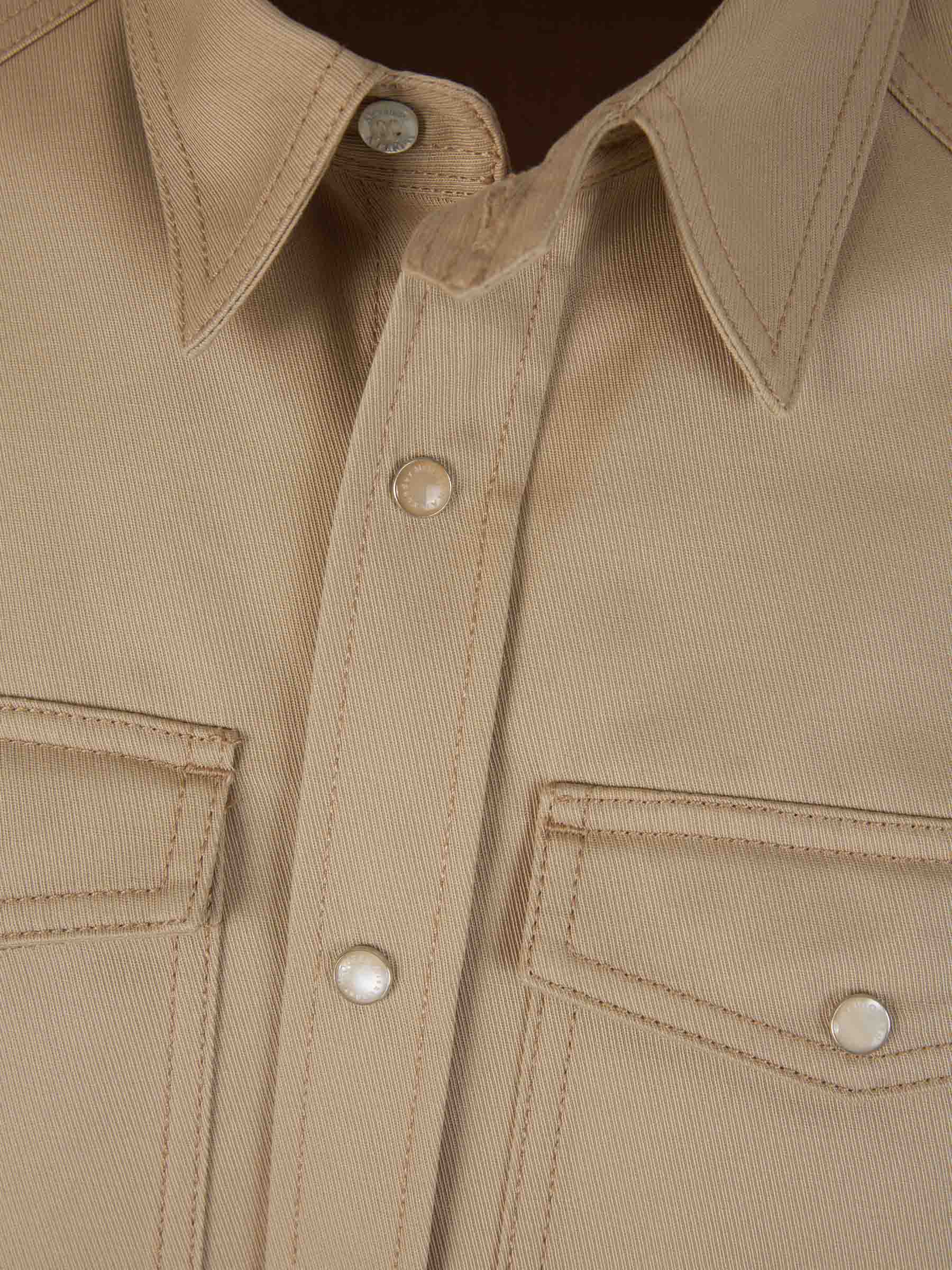 Alexander McQueen Sobrecamisa Algodón color Topo sku 531-006171 01 - Foto 3