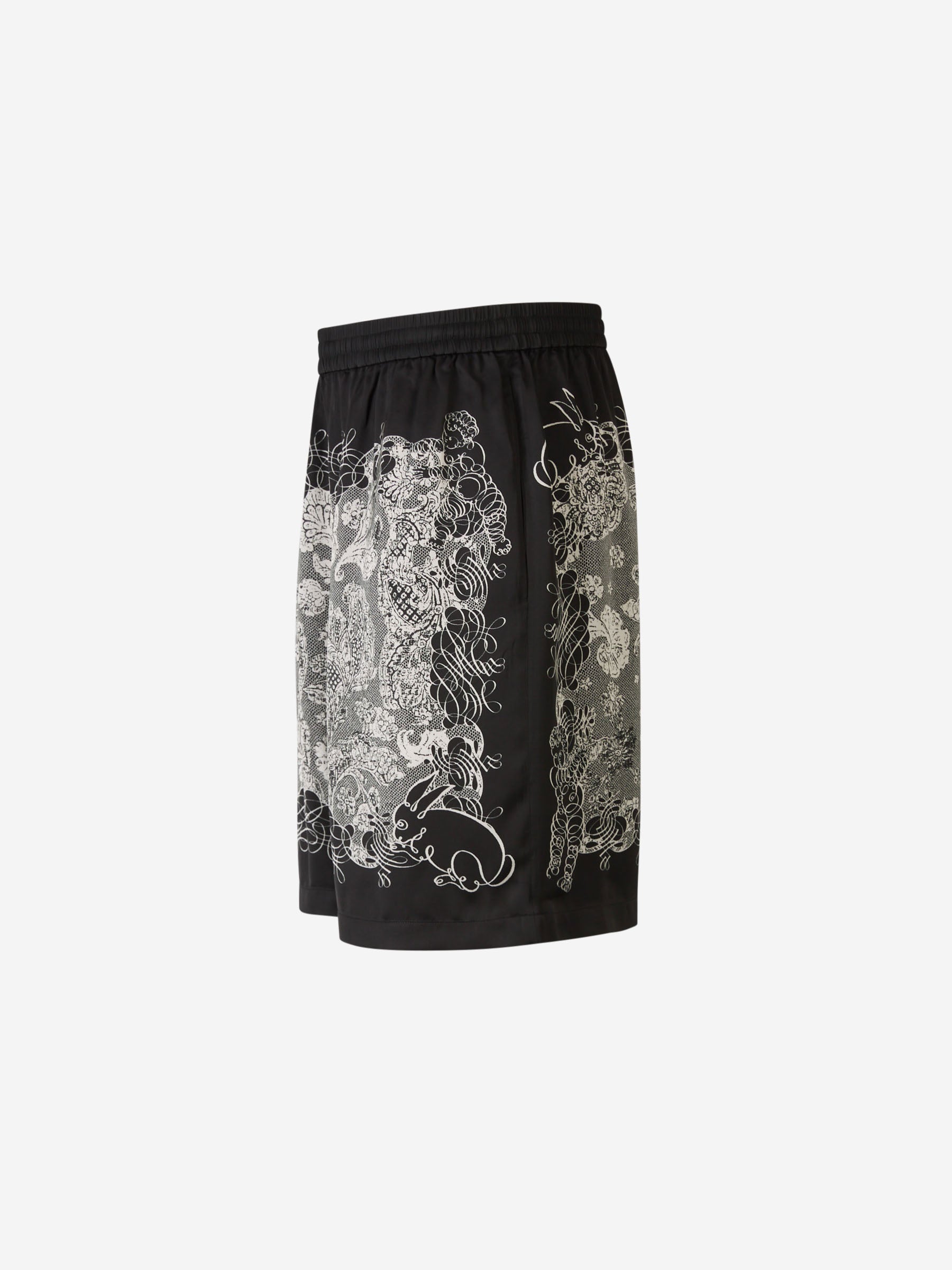 Outlet online Acne Studios Hombre Bermudas Estampadas Viscosa color Negro sku 523-000914 01 - Foto 2