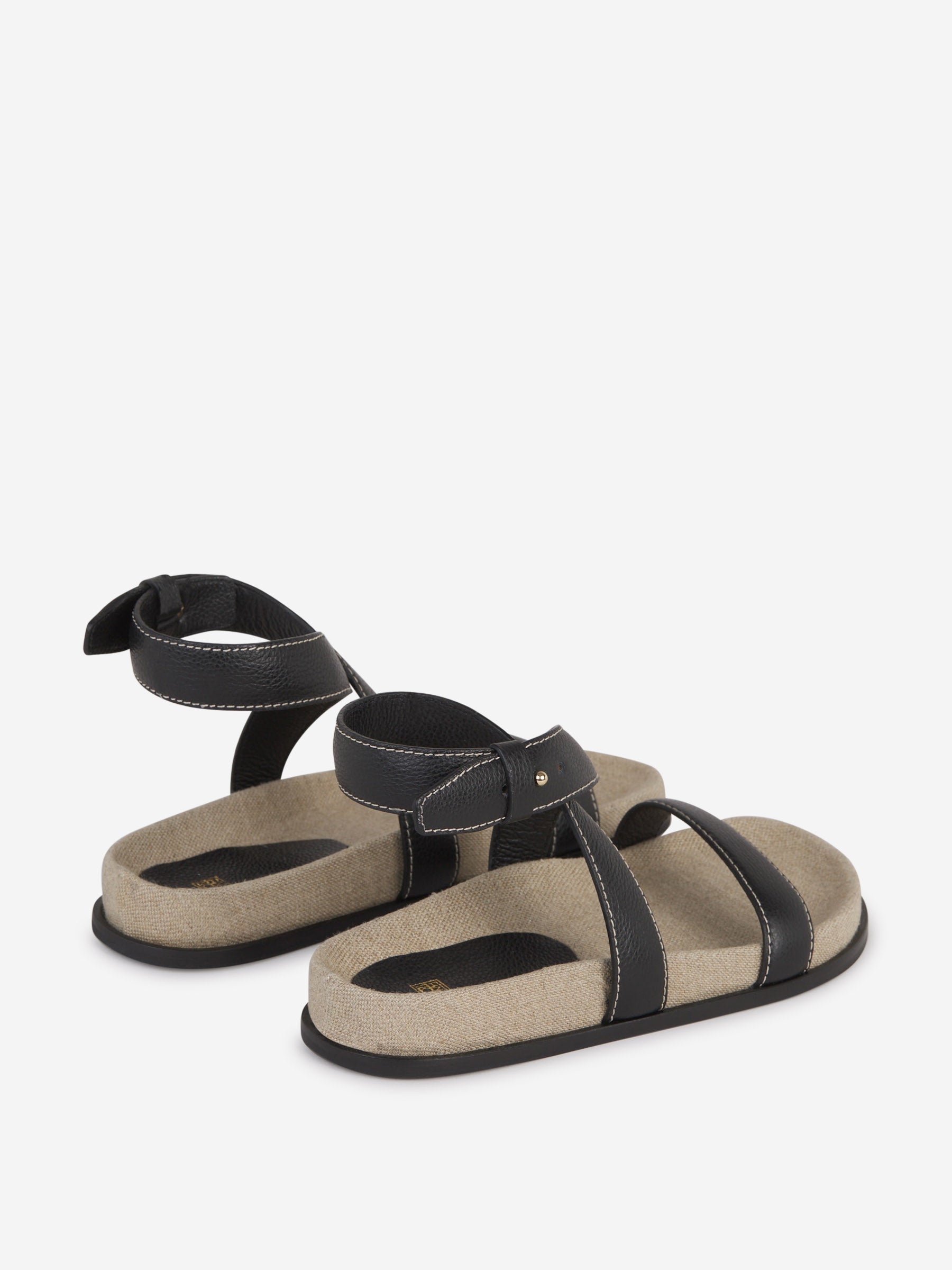 Outlet online TOTEME Mujer Sandalias The Leather Chunky color Negro sku 800-005269 01 - Foto 4