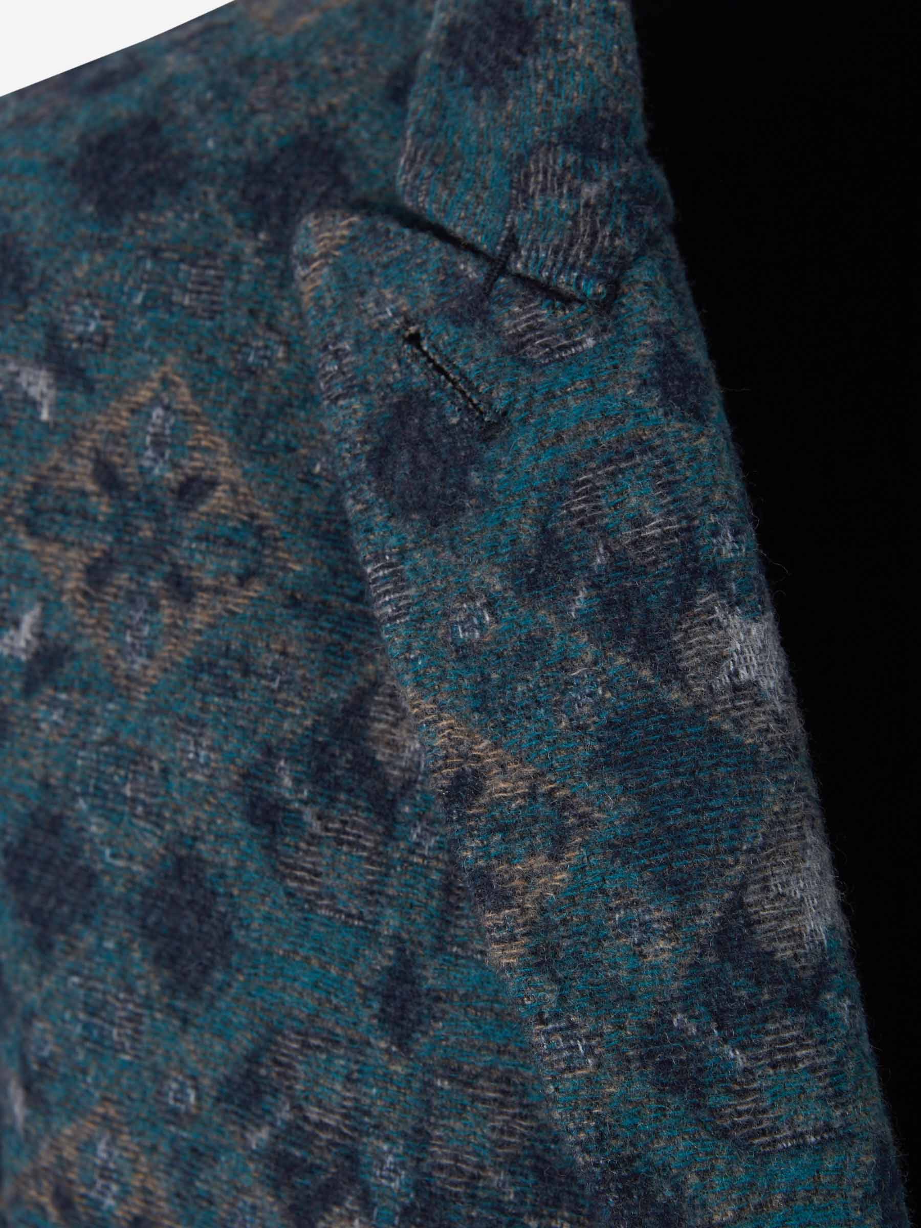 Outlet online Etro Hombre Abrigo Reversible Lana color Azul Noche sku 341-000475 01 - Foto 8