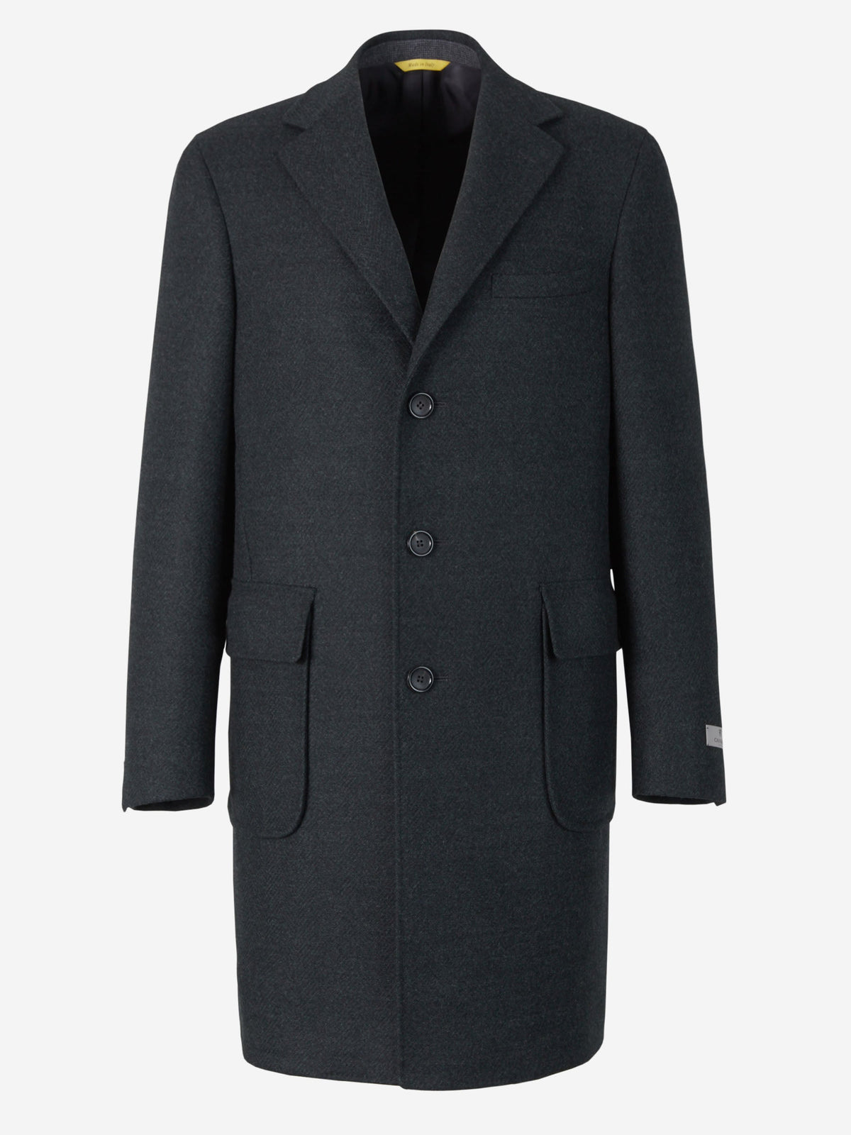 Outlet online Canali Hombre Abrigo Kei Espiga Lana color Verde Oscuro sku 341-000494 01 - Foto 1