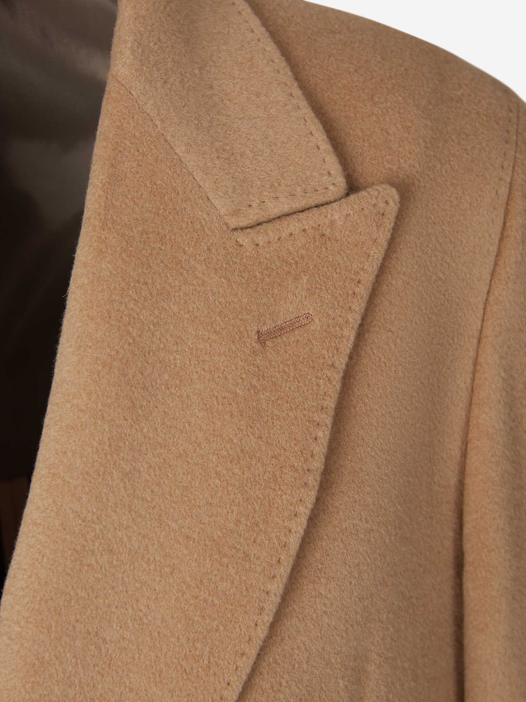 Outlet online Canali Hombre Abrigo Camello Suave color Marrón sku 341-000505 01 - Foto 3