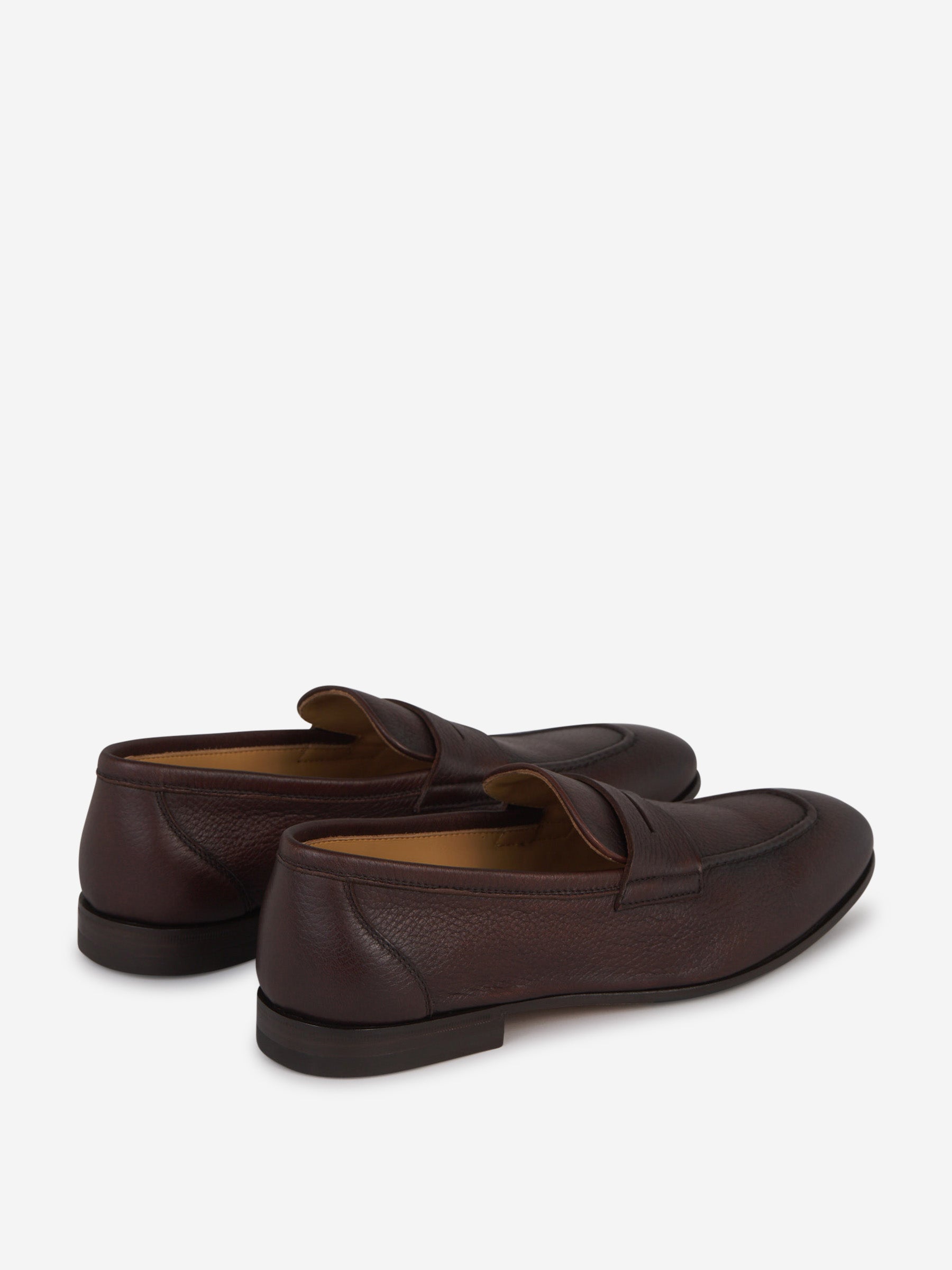 Outlet online Henderson Baracco Hombre Mocasines Piel Granulada color Marrón Oscuro sku 611-004396 01 - Foto 3