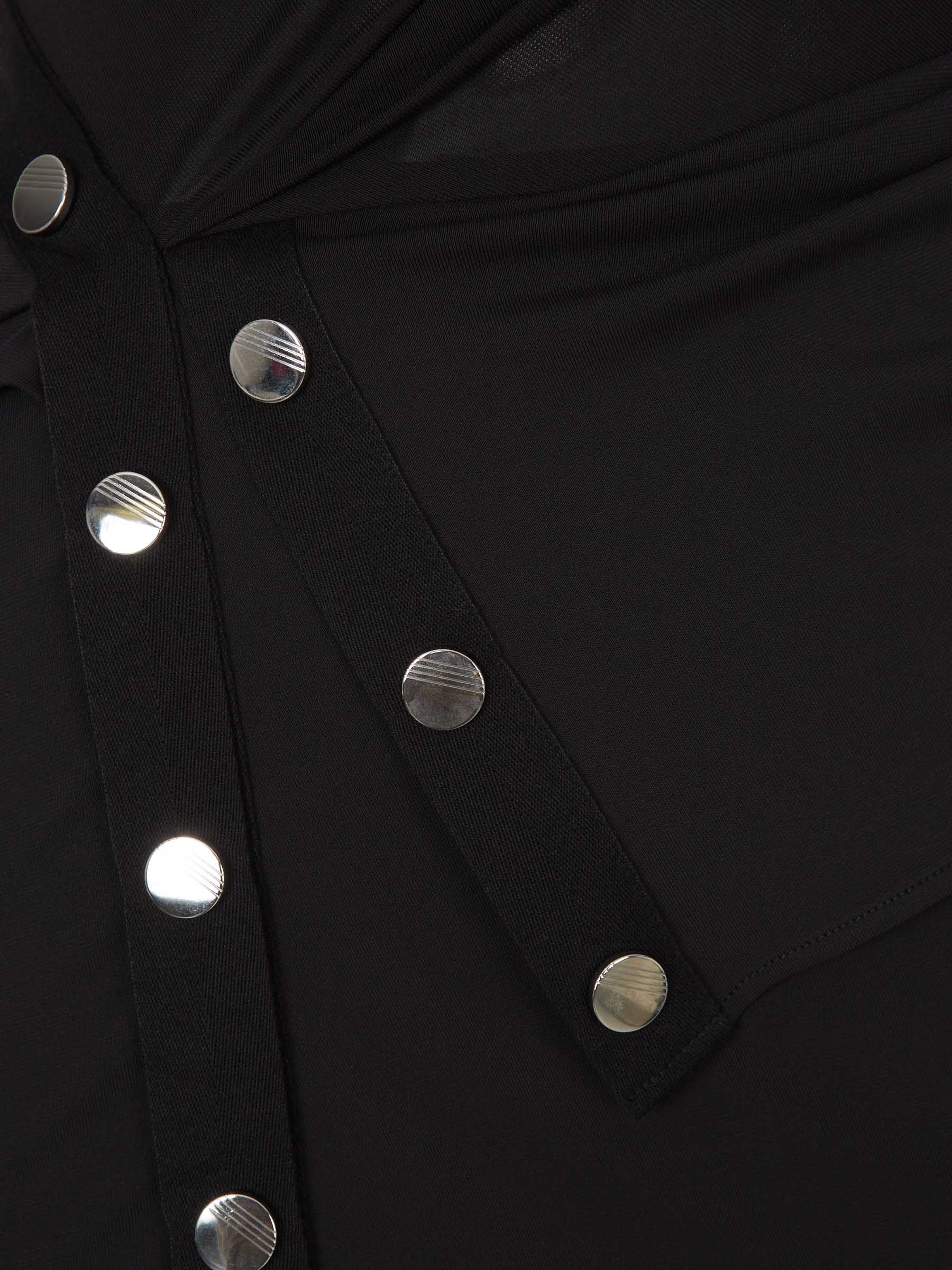 Outlet online The Attico Mujer Vestido Midi Botones color Negro sku 721-000173 01 - Foto 3