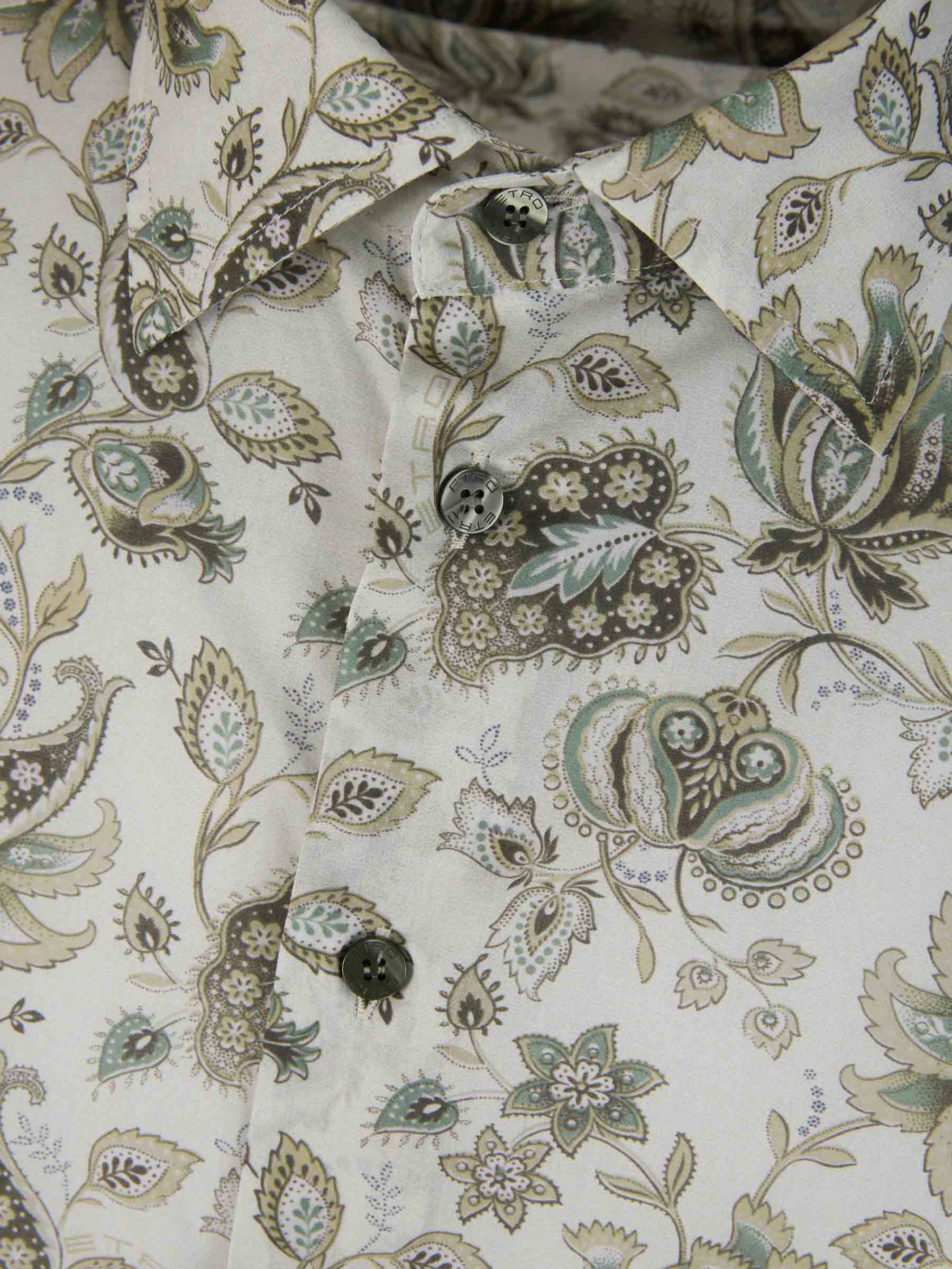 Outlet online Etro Hombre Camisa Algodón Flores color Verde Menta sku 531-006207 01 - Foto 3