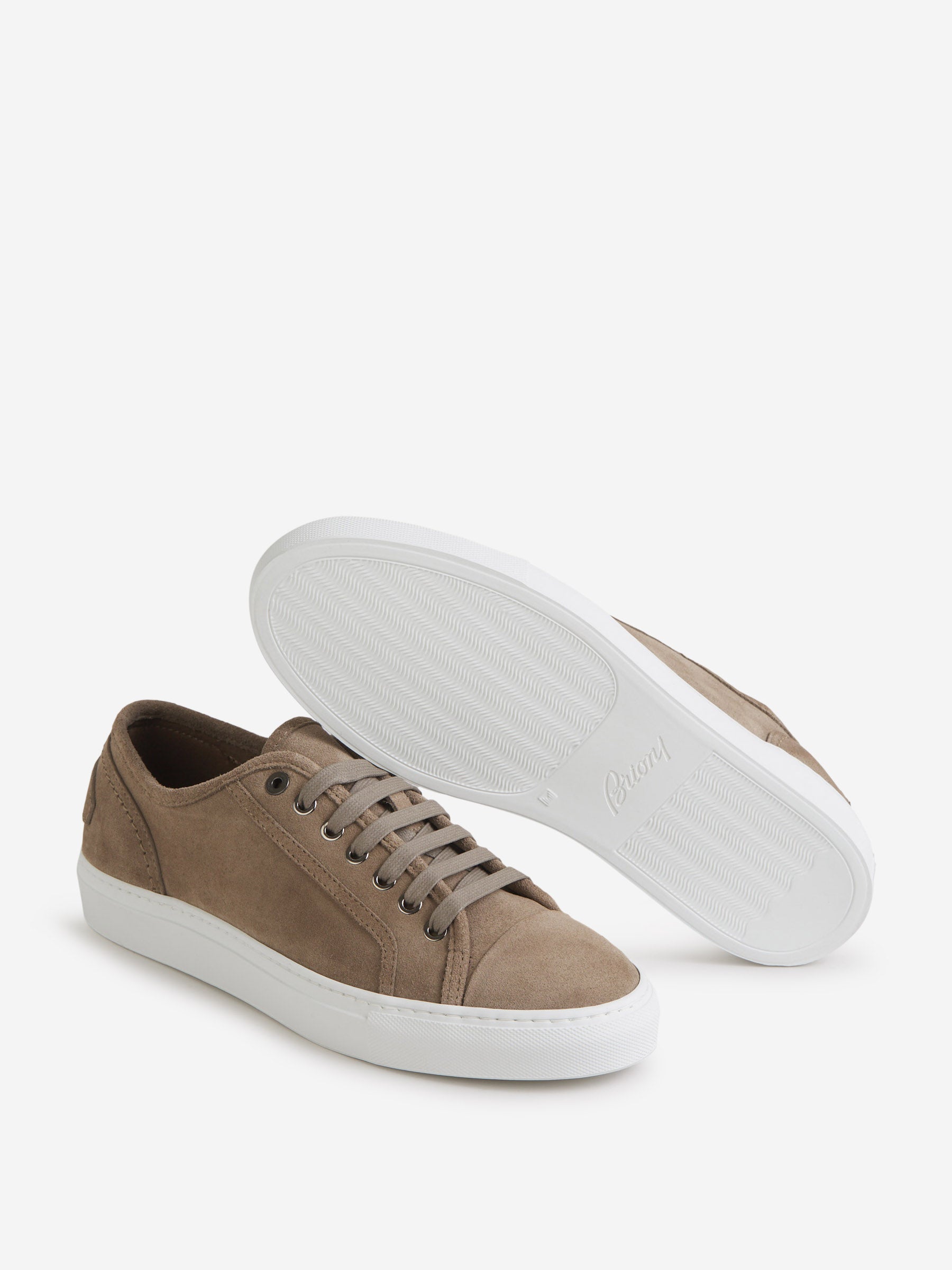 Outlet online Brioni Hombre Sneakers Piel Ante color Taupe sku 616-002650 01 - Foto 4