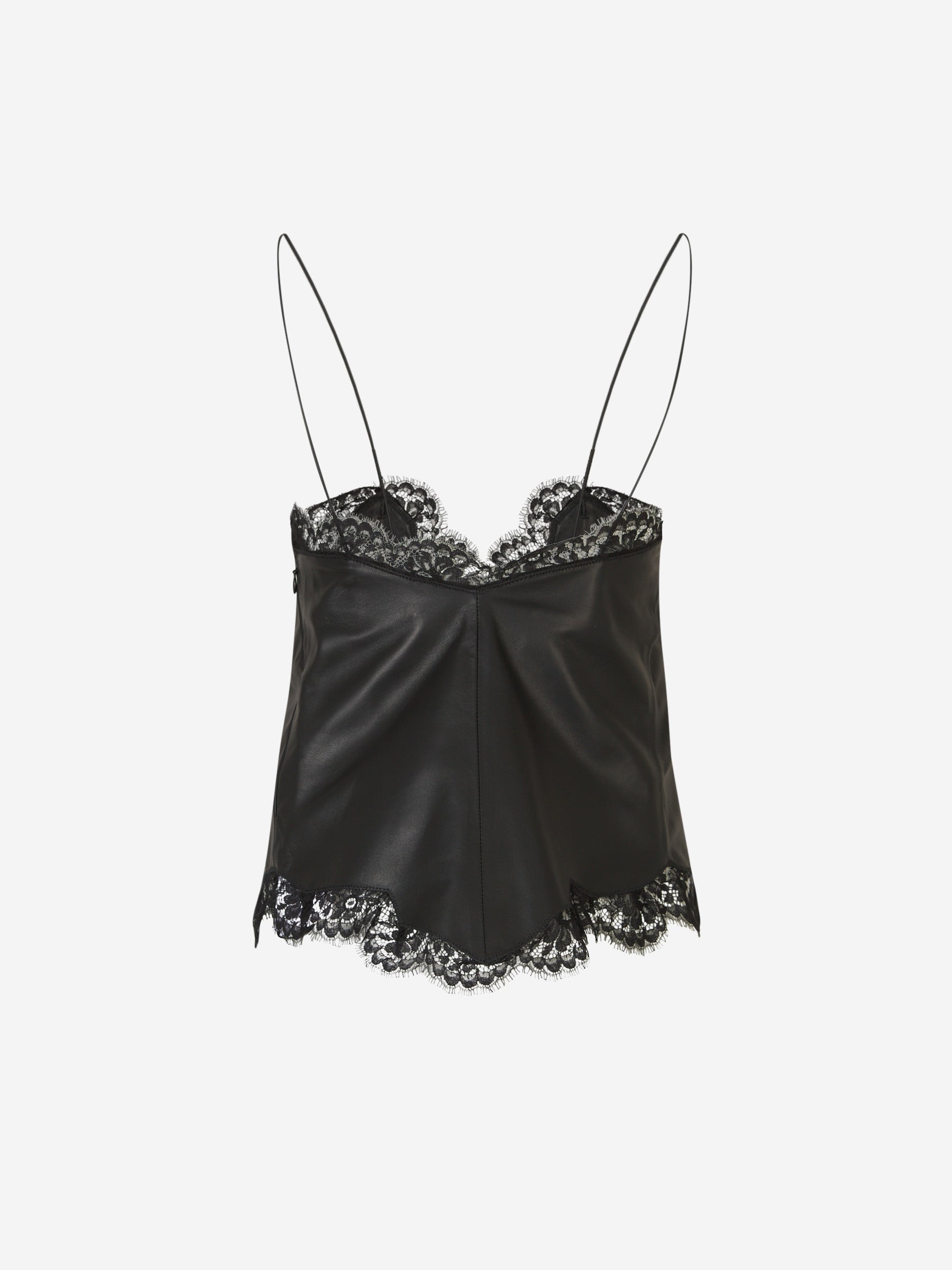 Outlet online Off-White Mujer Top Encaje Piel color Negro sku 703-002103 01 - Foto 2