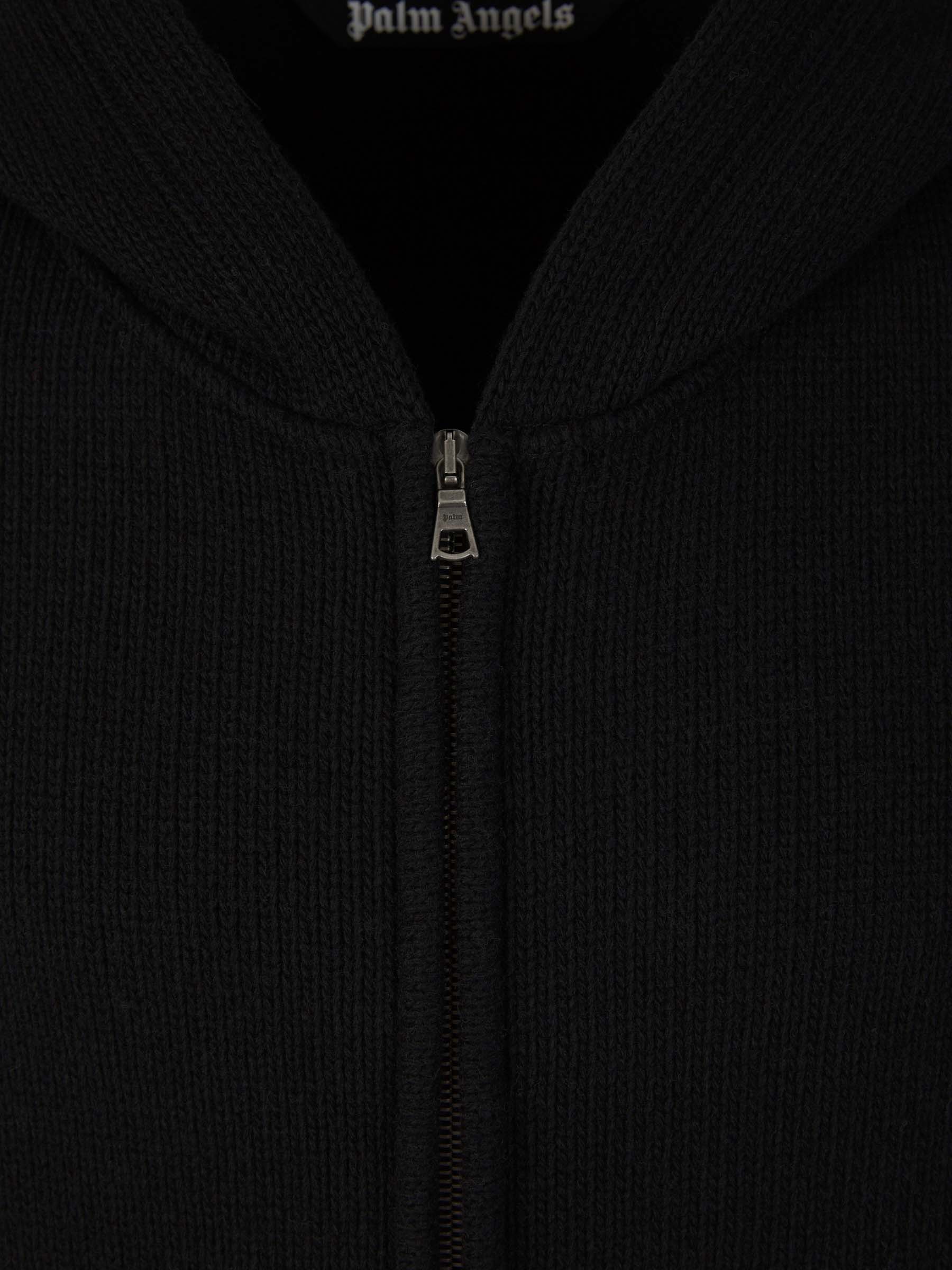 Outlet online Palm Angels Hombre Sudadera Capucha Cremallera Punto color Negro sku 542-002338 01 - Foto 3