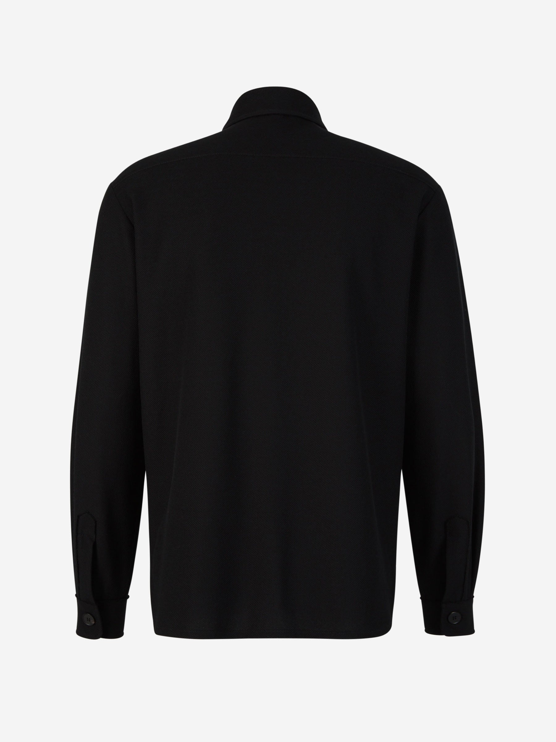 Outlet online Harris Wharf Hombre Sobrecamisa Algodón Bolsillos color Negro sku 512-002160 02 - Foto 2