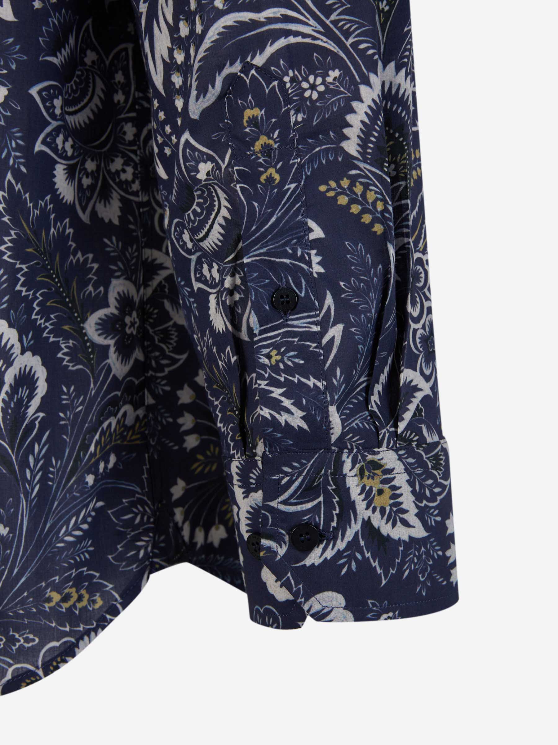 Outlet online Etro Hombre Camisa Algodón Flores color Azul Marino sku 531-006215 01 - Foto 4