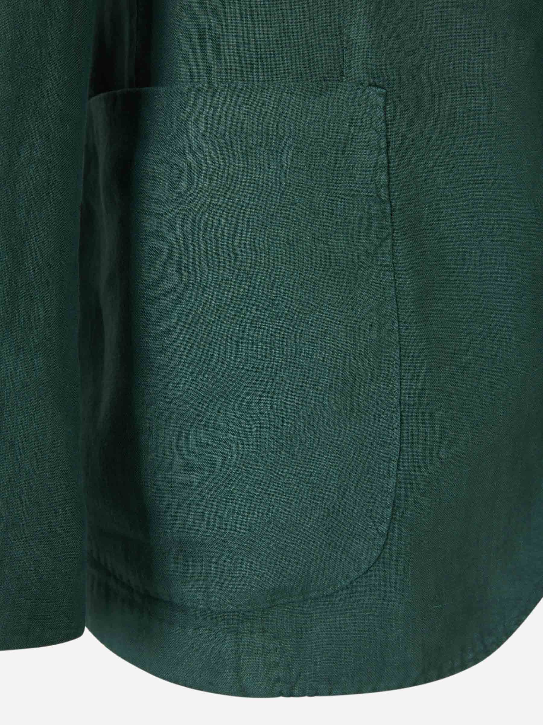 Outlet online Boglioli Hombre Americana Recta Lino color Verde Oscuro sku 302-003451 01 - Foto 4
