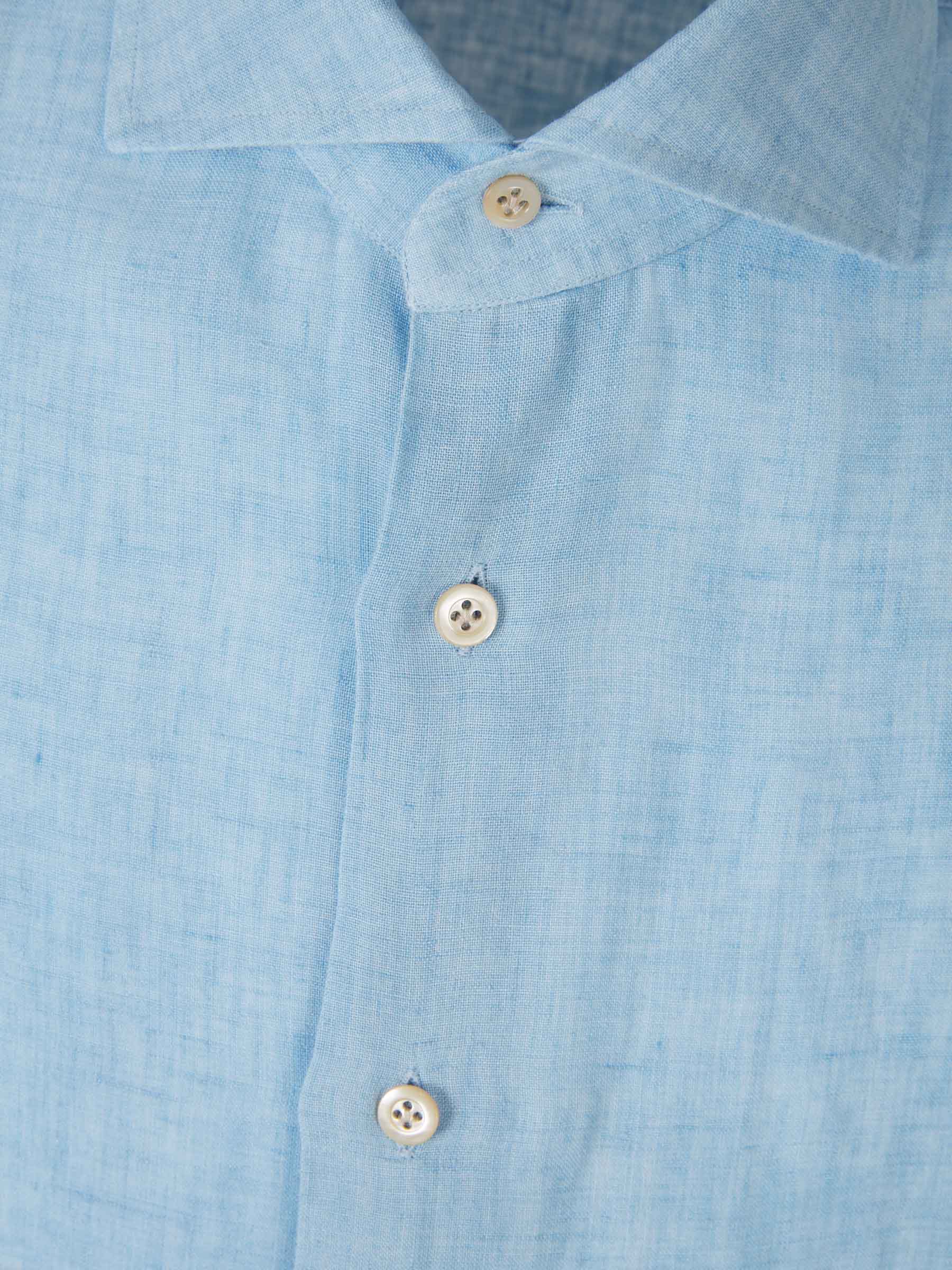 Outlet online Santa Eulalia Hombre Camisa Fluida Lino color Azul sku 531-006248 01 - Foto 3