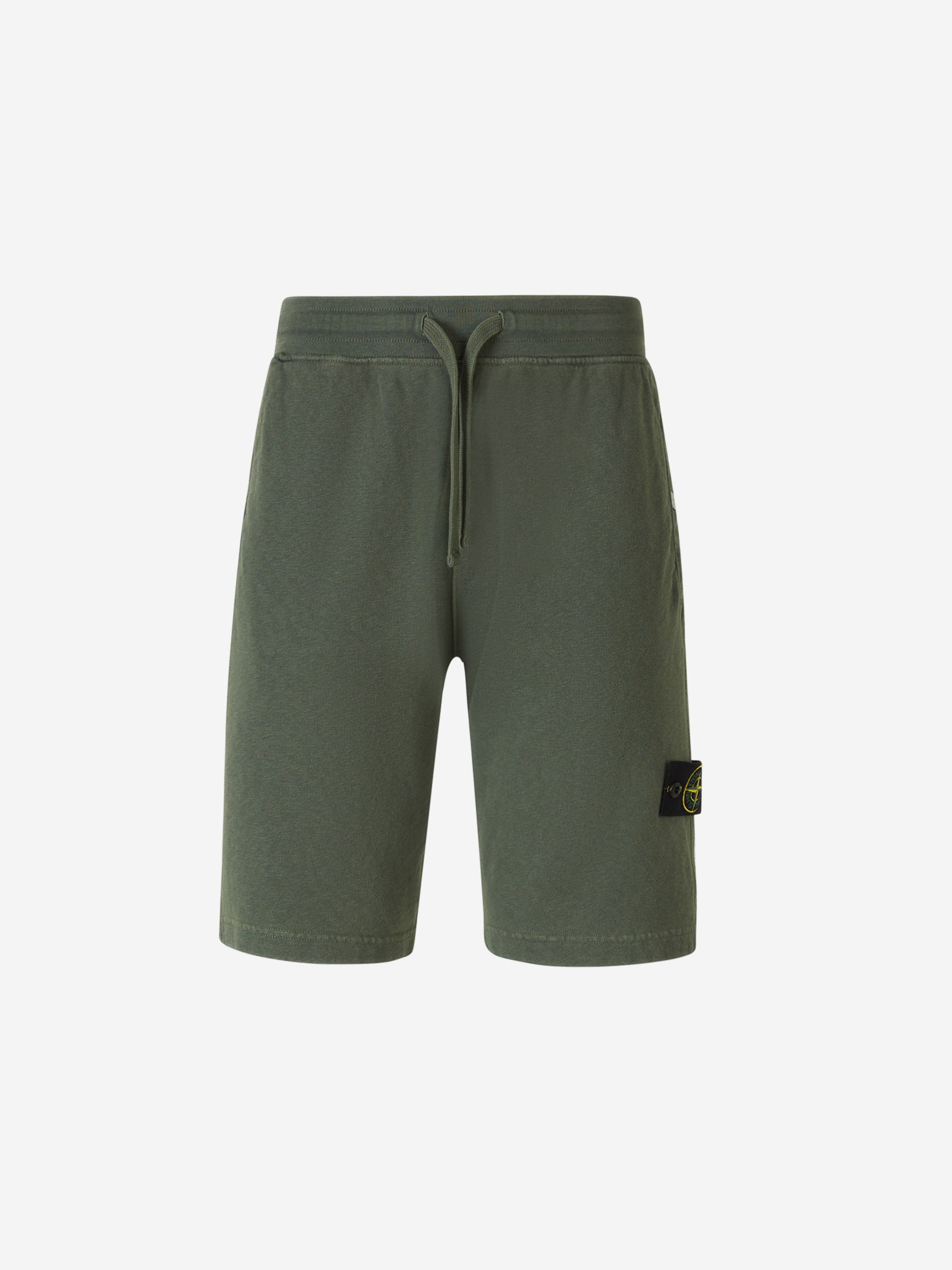 Outlet online Stone Island Hombre Bermudas Joggers Logo color Verde Militar sku 523-000975 03 - Foto 1
